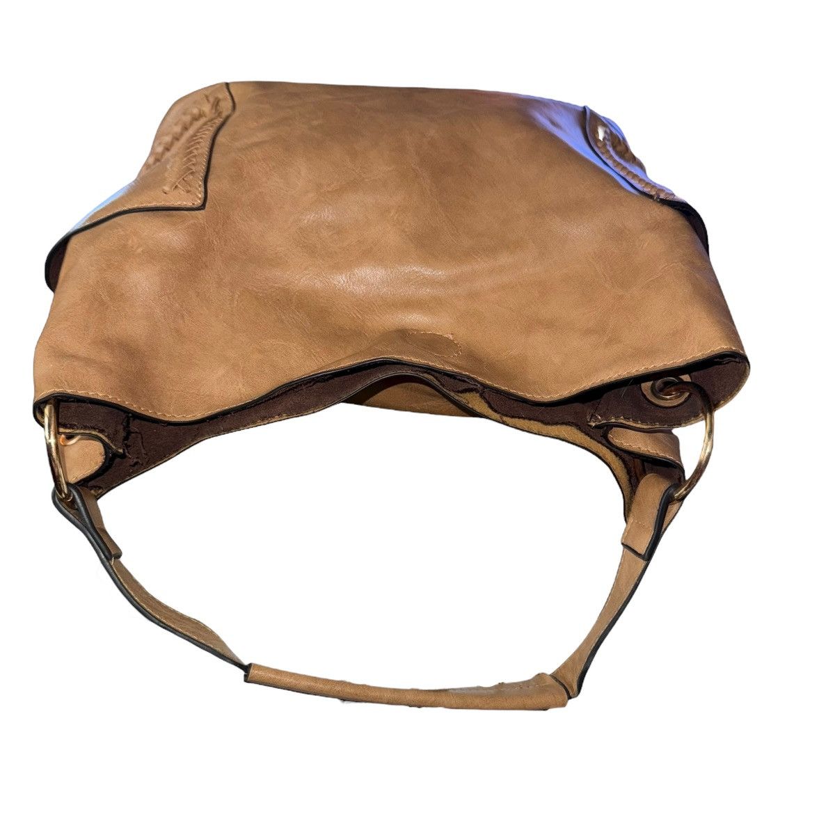 Other Tan zipper accent braid trim hobo bag Size ONE SIZE - 6 Thumbnail
