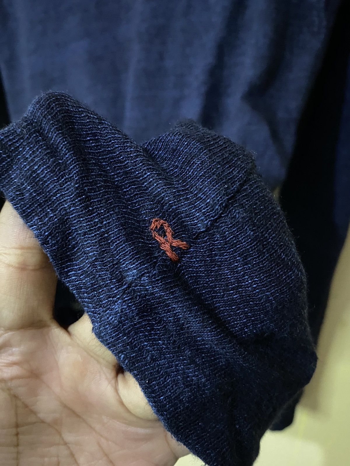 45rpm × Japanese Brand × Vintage 45rpm Japan Indigo Turtle Neck Sweaters Size US M / EU 48-50 / 2 - 7 Thumbnail