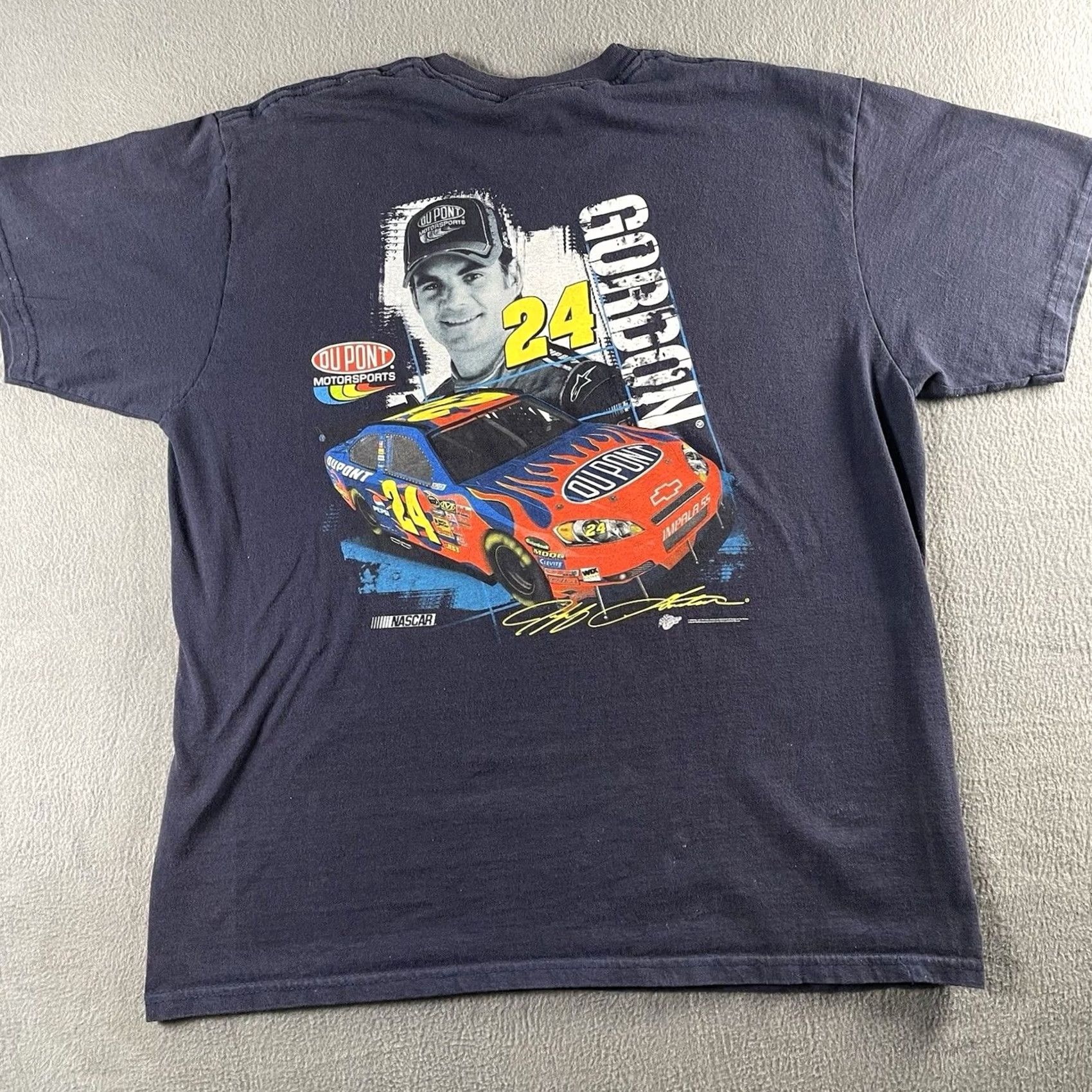 NASCAR VINTAGE Jeff Gordon Winners Circle T Shirt Men’s Size Large Navy Graphic Print 90s NASCAR Cars Sports Size US L / EU 52-54 / 3 - 6 Thumbnail