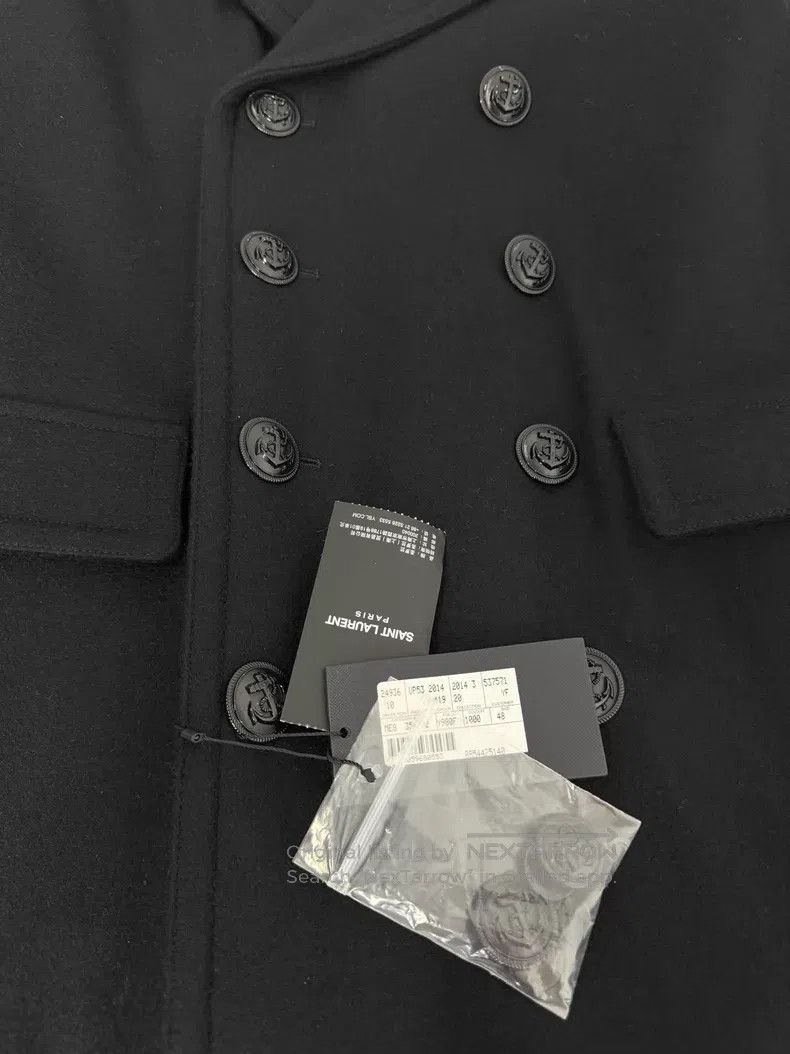 Saint Laurent Paris Saint Laurent Paris Black Wool Double-breasted Anchor Doub Size US M / EU 48-50 / 2 - 3 Thumbnail