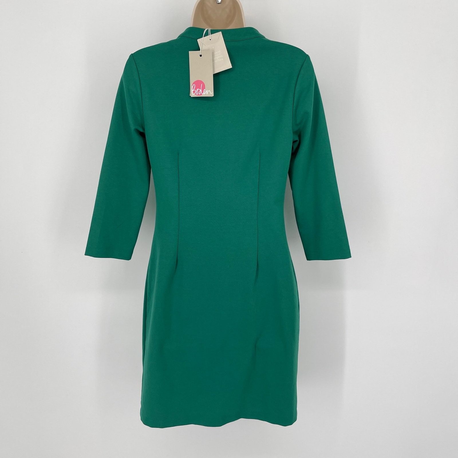 Boden NEW Florence Ponte Shift Dress Forest Green Size 4 R