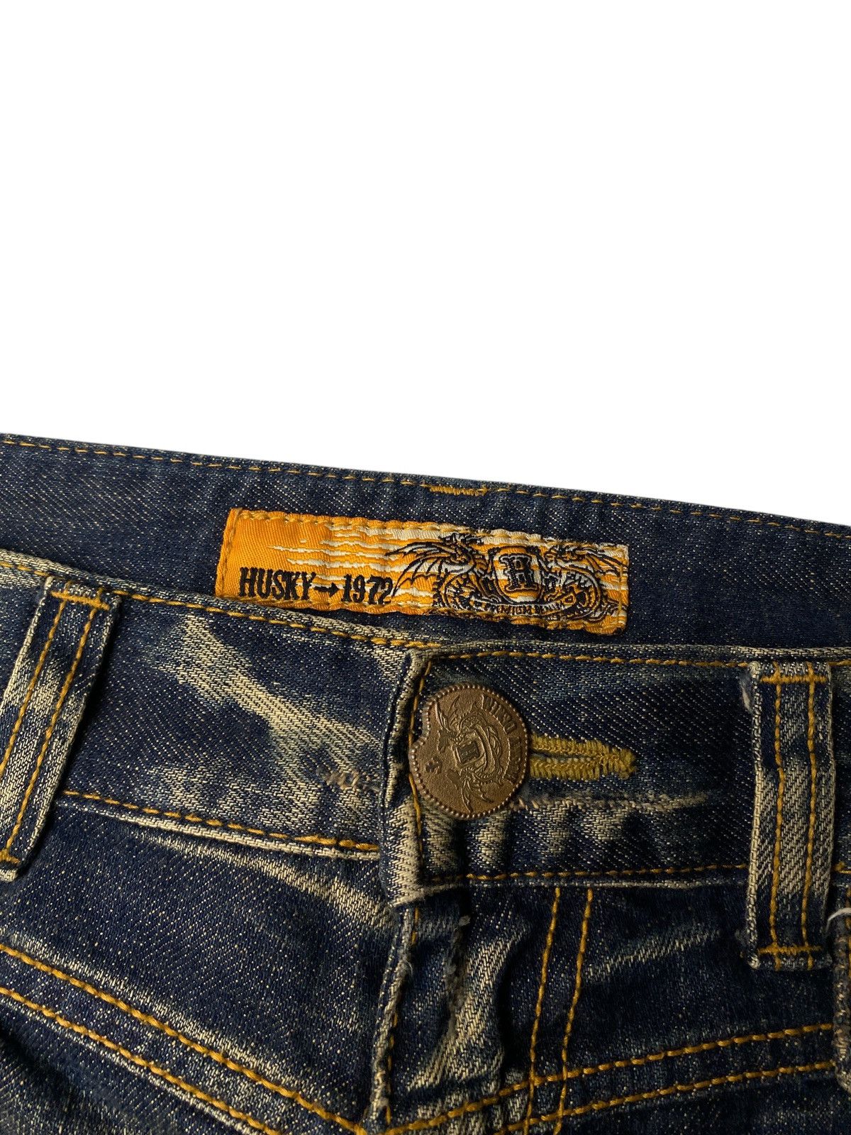 If Six Was Nine 2000's Husky Mudwash Clawmark 2 Style Jeans Size US 31 - 6 Thumbnail