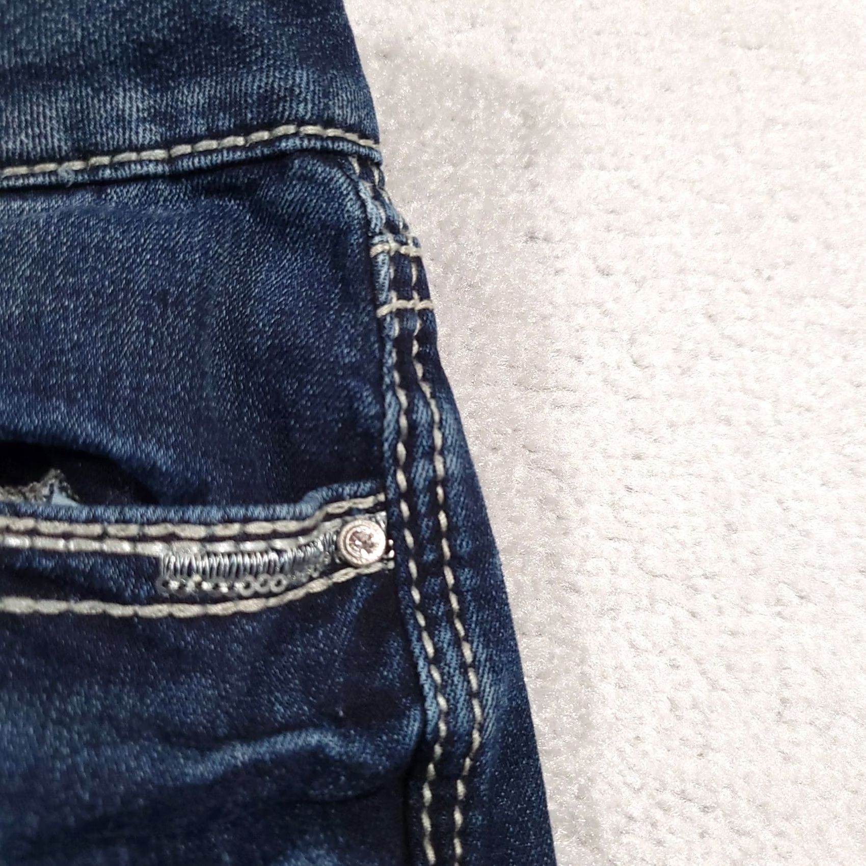Vintage VINTAGE Daytrip Virgo Boot Jeans Womens 28 Stretch DIY Cut Off Shorts Shortie Distressed Denim Blue 5-Pocket Mens Women Girls Boys Size 28" / US 6 / IT 42 - 6 Thumbnail
