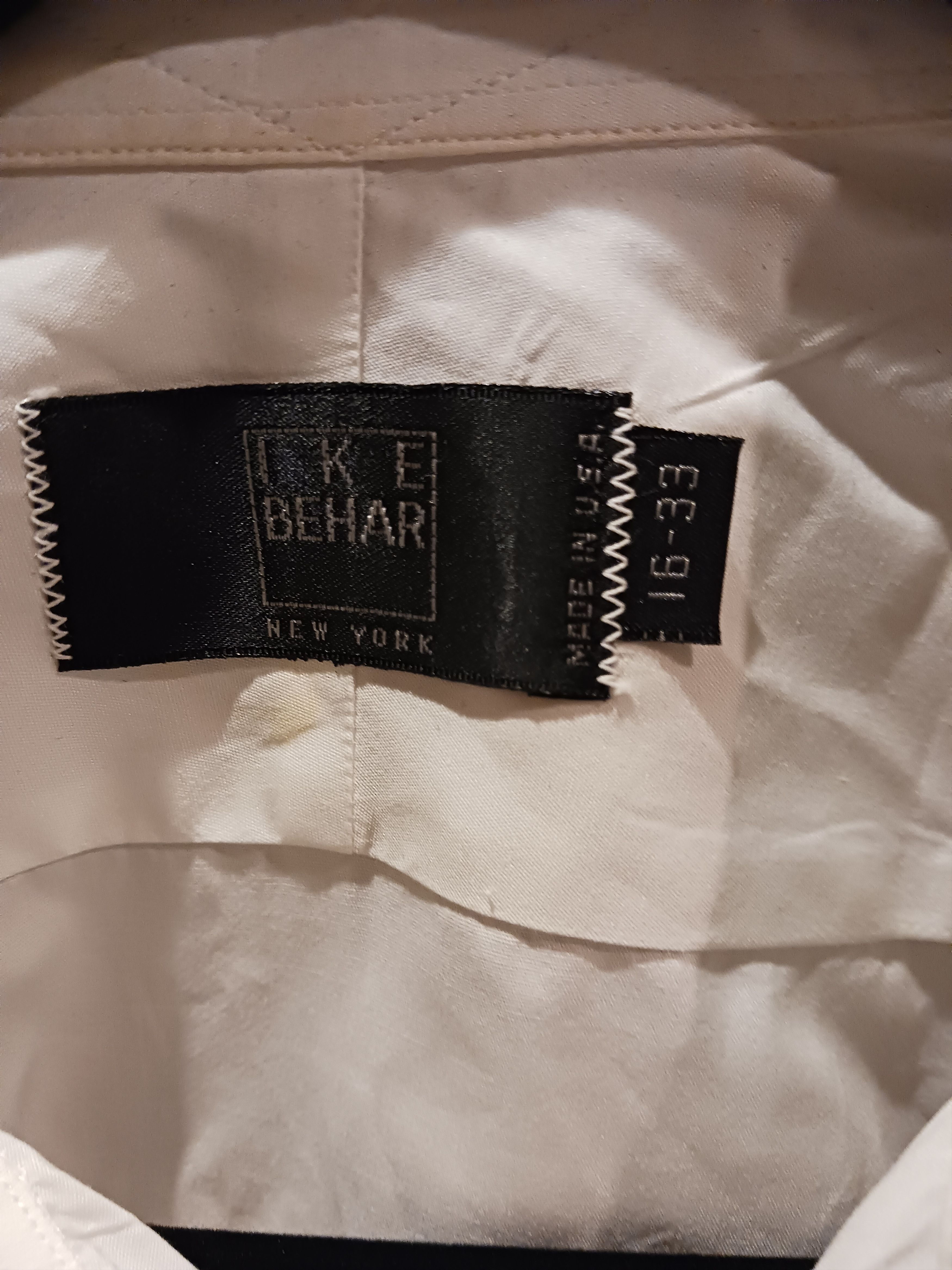 Ike Behar Vintage 100% Cotton Long Sleeve Dress Shirt Size US L / EU 52-54 / 3 - 3 Thumbnail