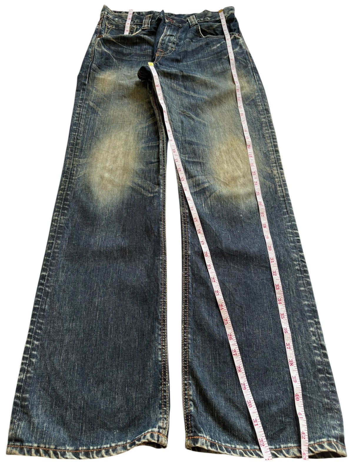 Edwin Vintage Edwin Blue Trip Mud Wash Distress Flare Jeans Size US 30 / EU 46 - 15 Thumbnail