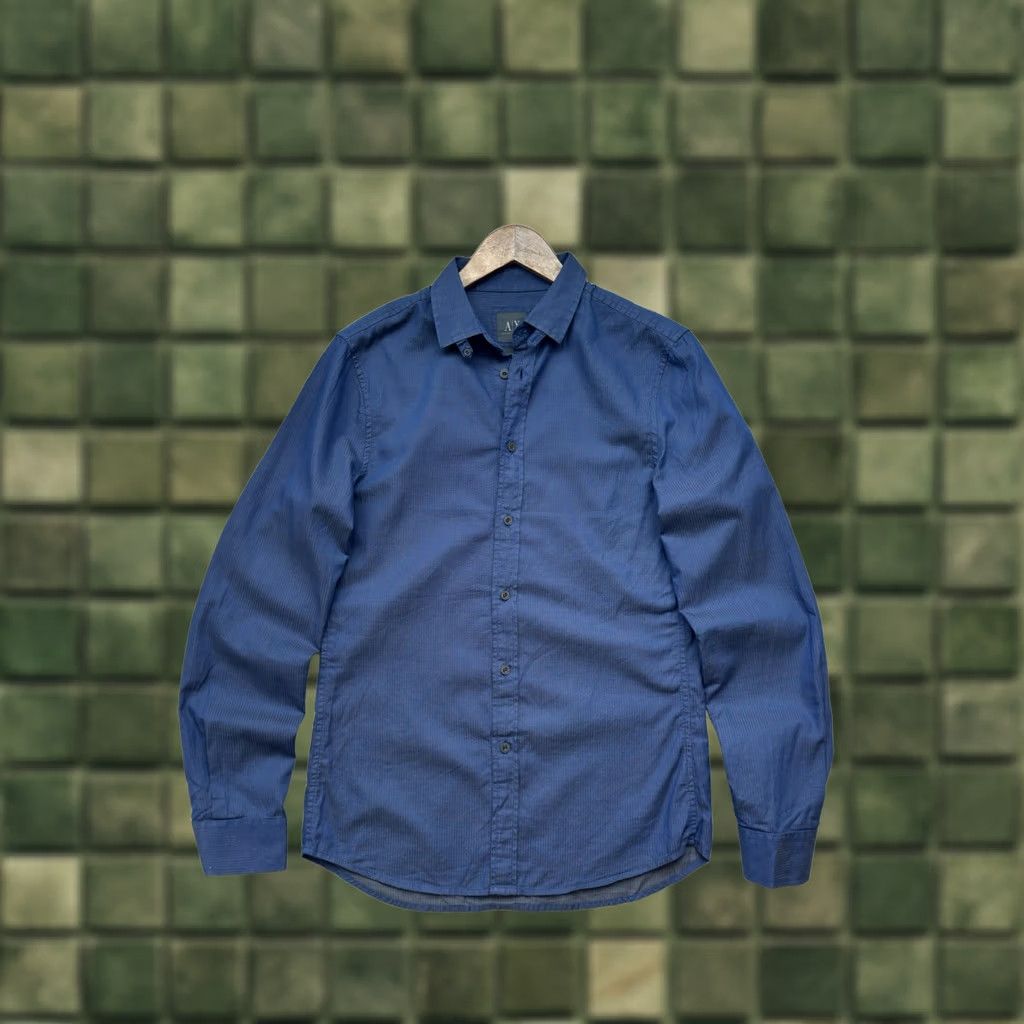 Armani Exchange Armani Exchange Classic Blue Navi French Cuff Shirt Men Size S Size US S / EU 44-46 / 1 - 1 Thumbnail