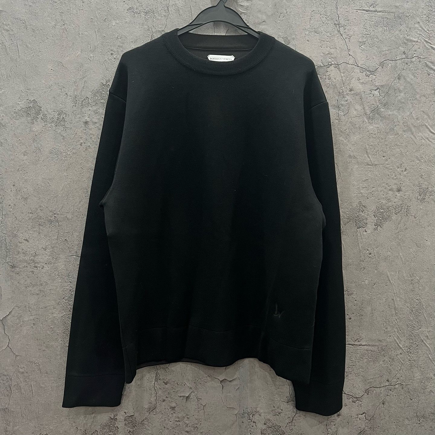 Bottega Veneta Bottega Veneta Black Wool Blend Crewneck Sweatshirt Size M Size US M / EU 48-50 / 2 - 1 Thumbnail