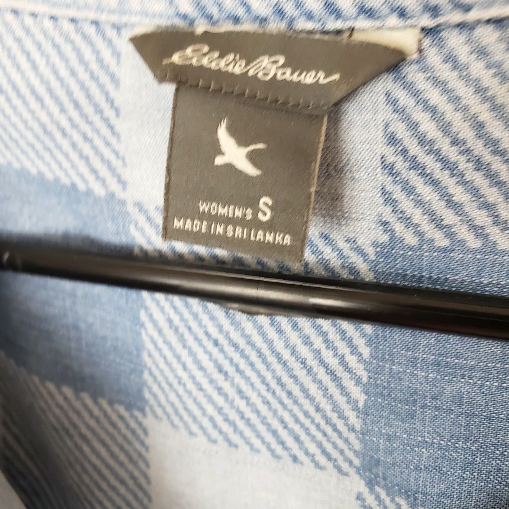 Eddie Bauer Eddie Bauer Womens Popover Top Blouse Shirt Long Sleeve Tencel Blue Checkered Small Size S Casual Womens Size S / US 4 / IT 40 - 4 Thumbnail