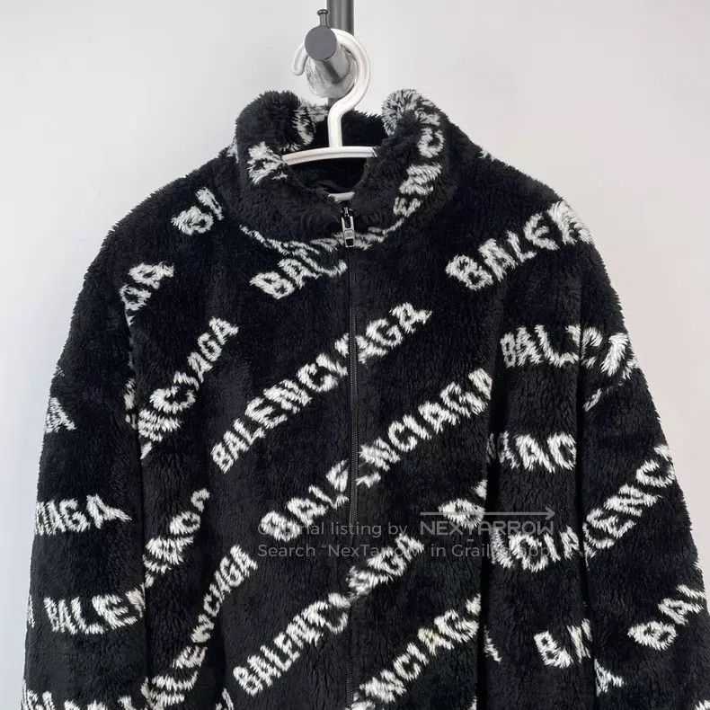 Balenciaga Balenciaga Black teddy bear Logo all-over print loose zipp Size XXS / US 00 / IT 34 - 3 Thumbnail