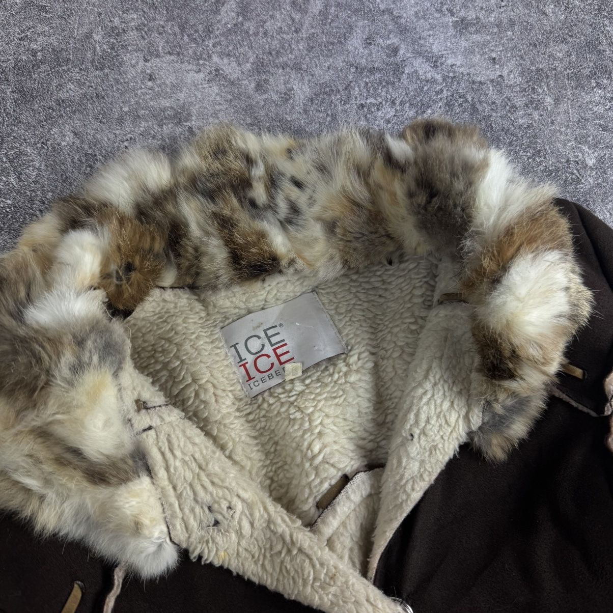 Iceberg Iceberg Vintage 00s Suede Fur Trim Coat / Y2K Aesthetic Size XL / US 12-14 / IT 48-50 - 7 Thumbnail