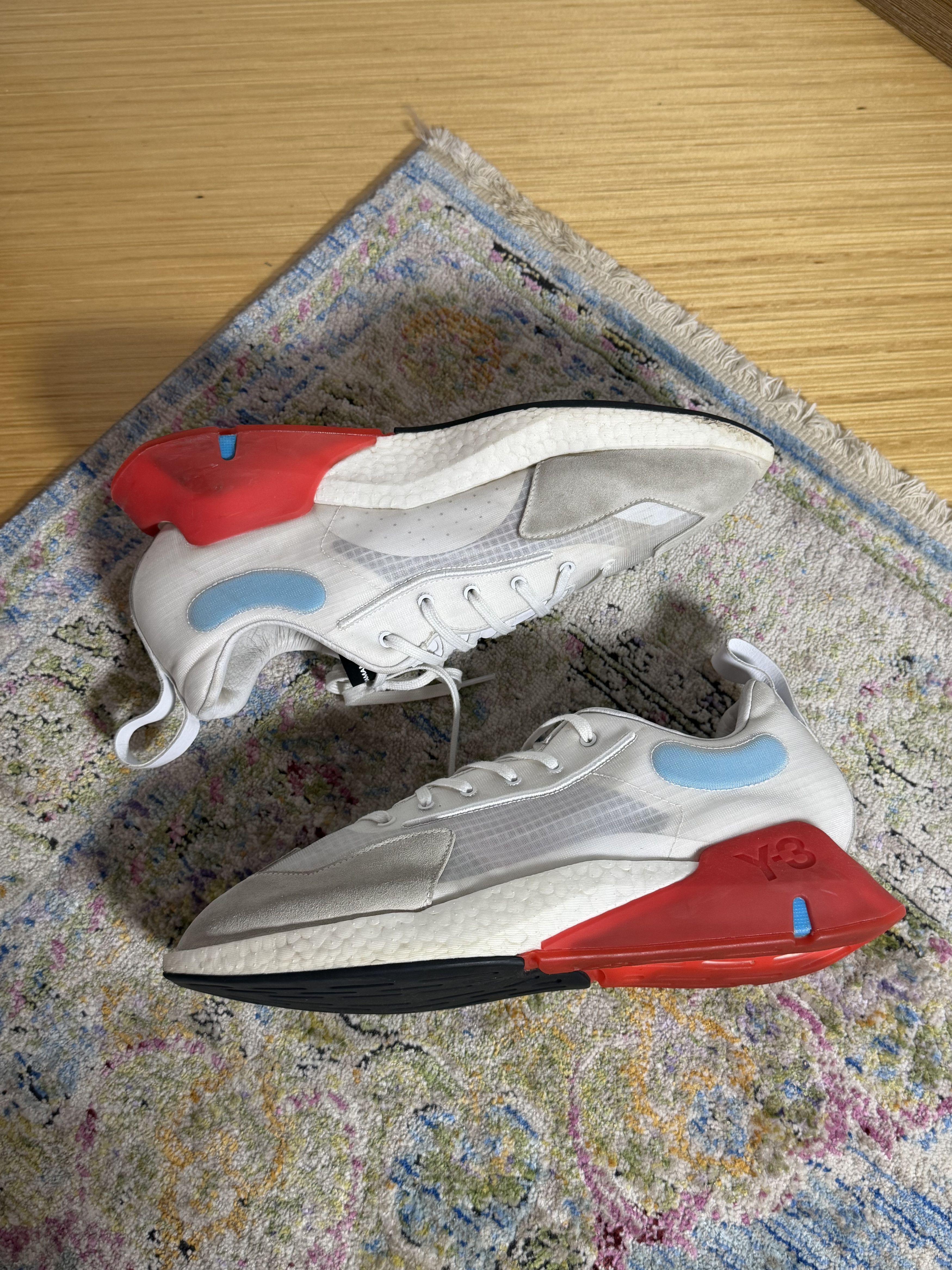Adidas × Y-3 adidas Y-3 Orisan White Red Cyan Sneakers Size US 11 / EU 44 - 4 Thumbnail