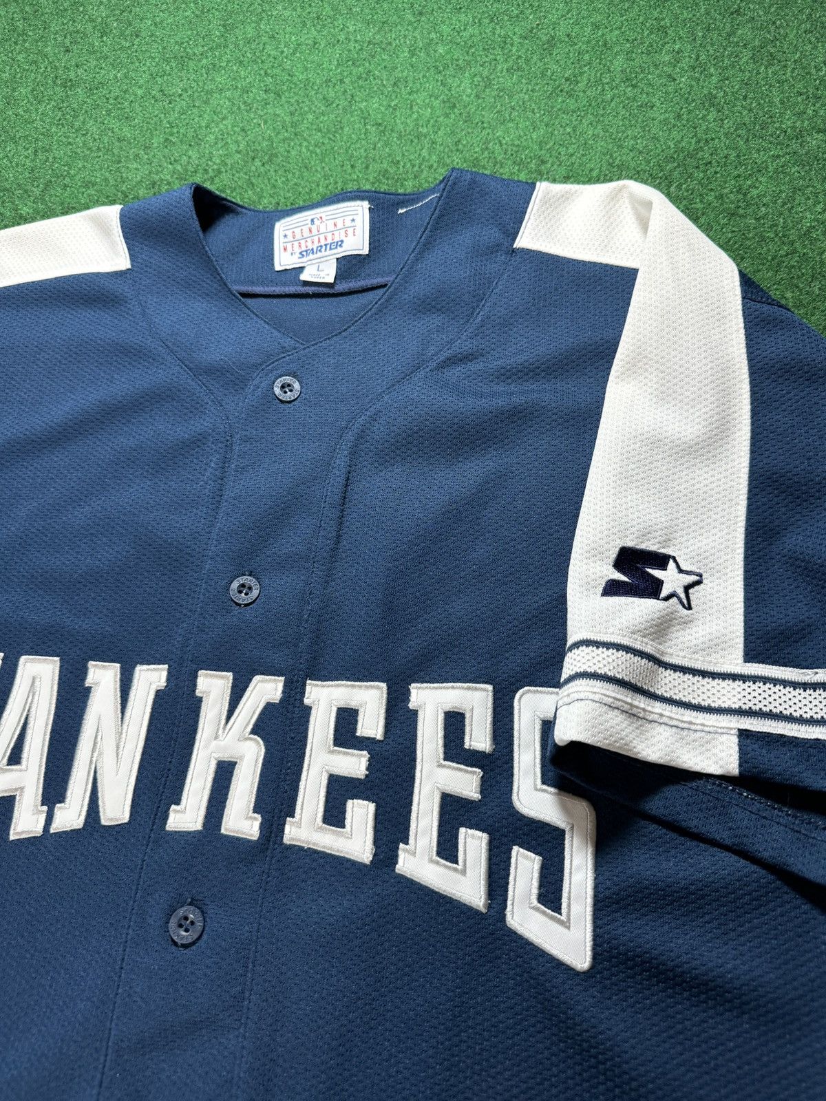 MLB × Starter × Vintage Vtg 90s Derek Jeter New York Yankees STARTER Baseball Jersey Size US L / EU 52-54 / 3 - 3 Thumbnail