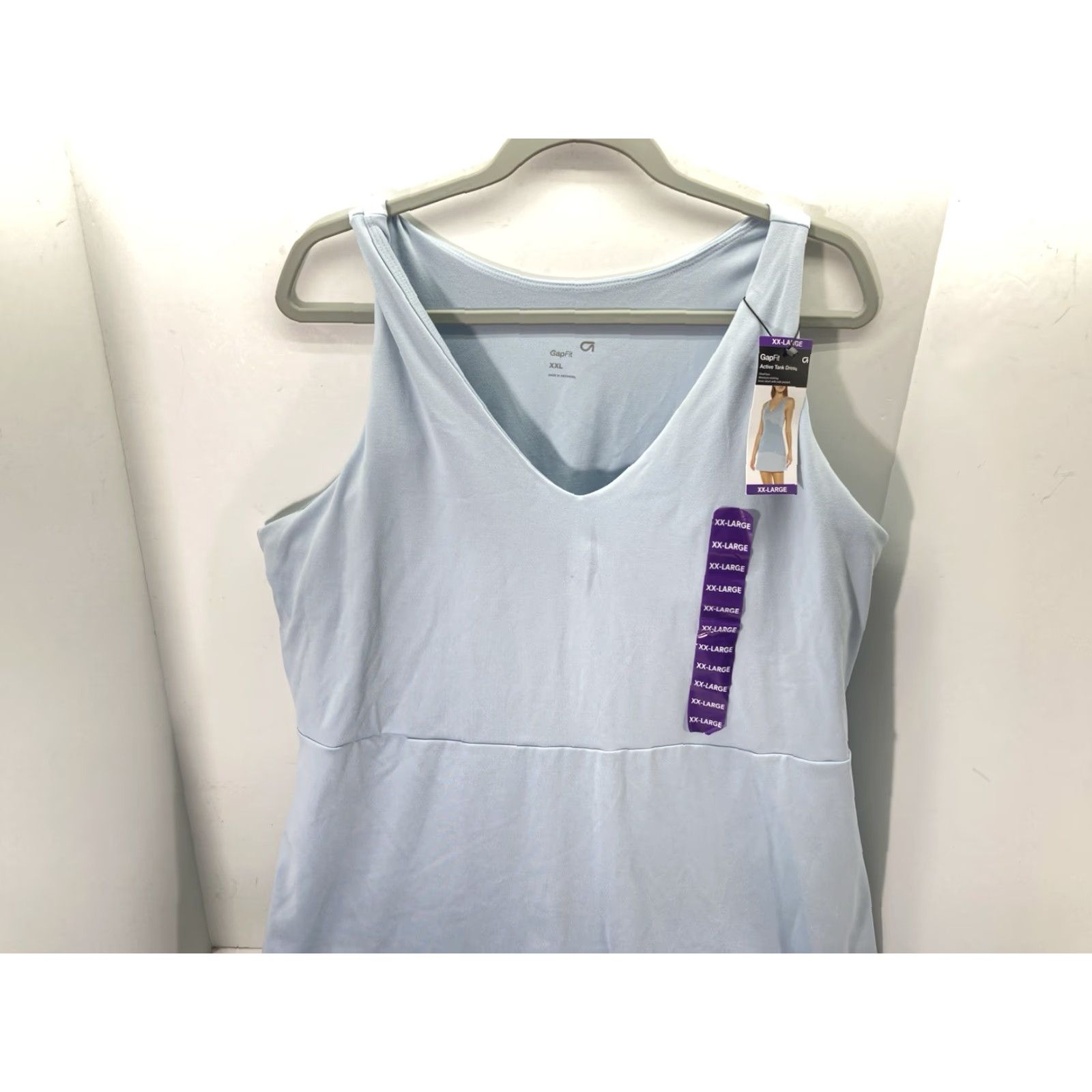 Gap GAP Fit Active Tank Dress Women 2XL Blue Stretch Shelf Bra Inner Shorts NWT Tank Dress Women 2XL Blue Stretch NWT Size 40" / US 18 - 2 Thumbnail