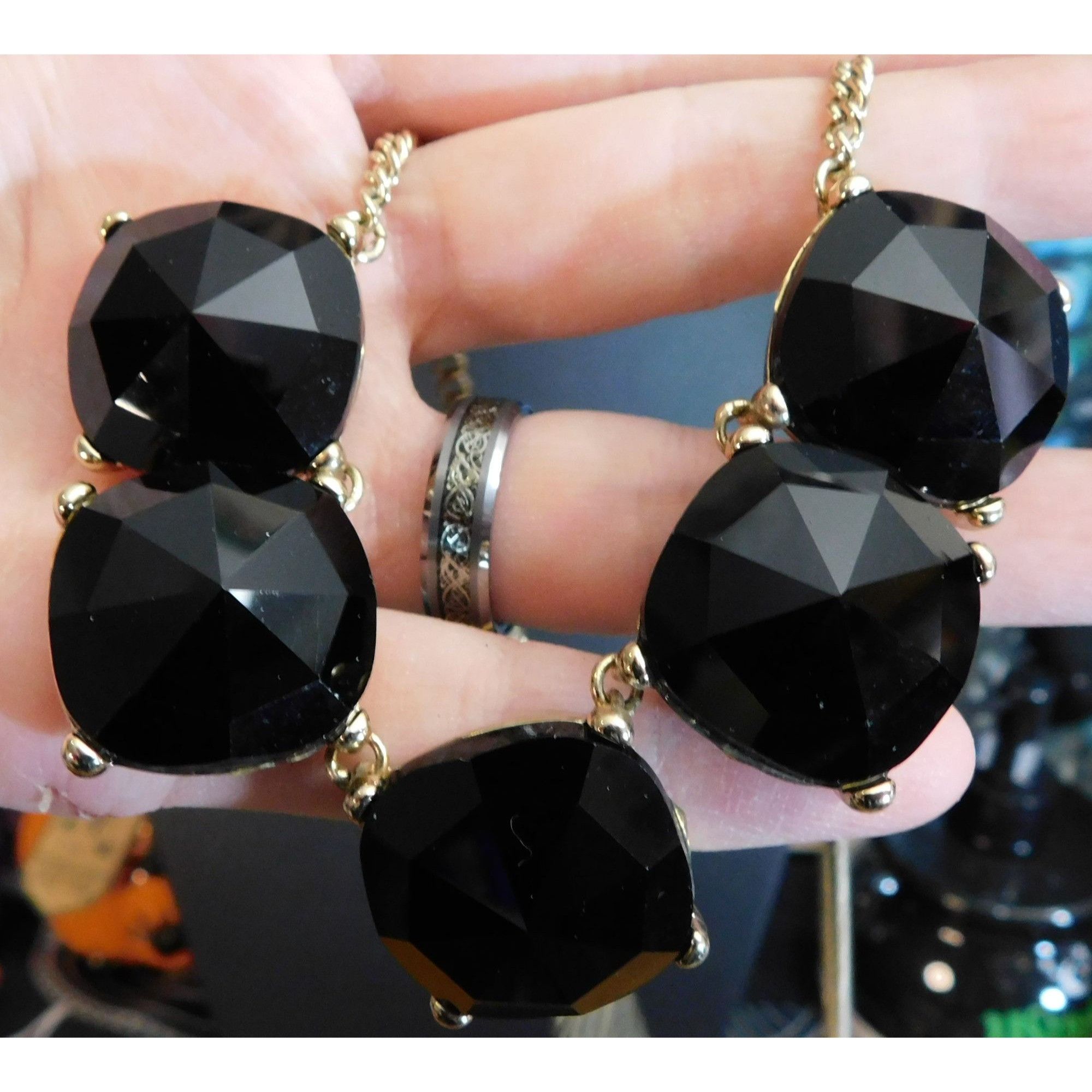 Other The Limited Corporate Goth Black And Gold Tone Statement Nec Size ONE SIZE - 6 Thumbnail