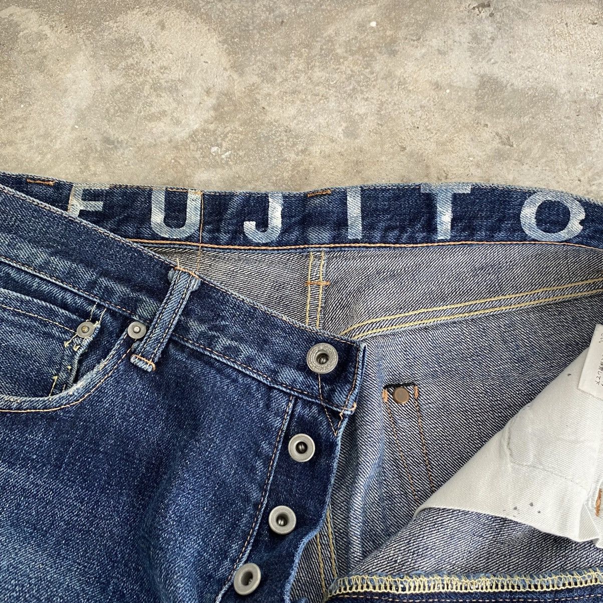 Fujito 2000’s Fujito Made In Japan Faded Blue Selvedge Jeans Size US 33 - 10 Thumbnail