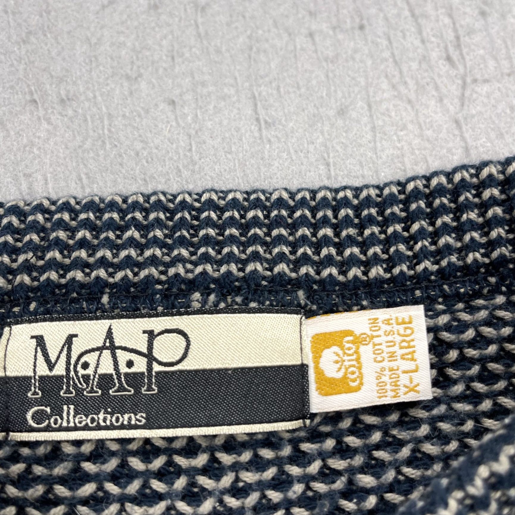 Vintage VINTAGE MAPS Collection Sweater Mens XL Blue Pullover Crewneck 90s Shirt Size US XL / EU 56 / 4 - 4 Thumbnail