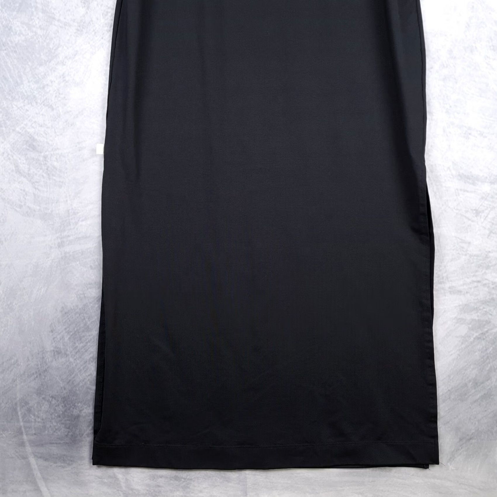 Vintage Dudley Stephens Maxi Dress Womens L Black Short Sleeves Nylon Minimalist Size 36" / US 14 / IT 50 - 7 Thumbnail