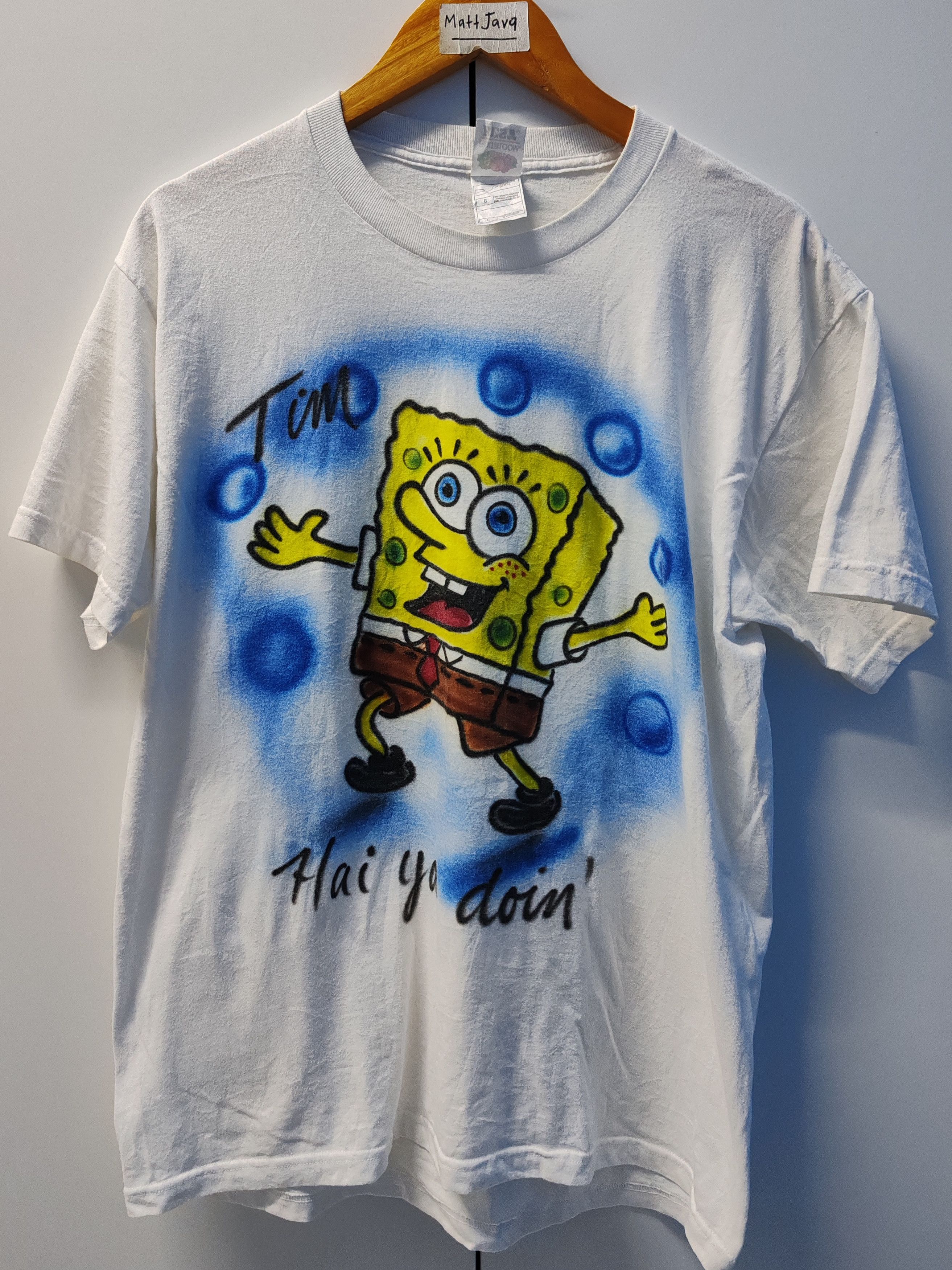 Cartoon Network Vintage SpongeBob SquarePant Nickelodeon Movie Cartoons Tee Size US L / EU 52-54 / 3 - 1 Thumbnail