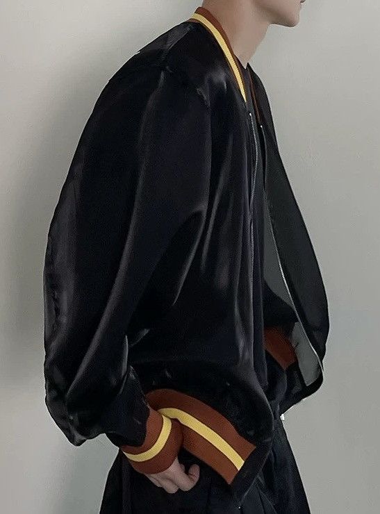 Japanese Brand × Vintage Avant garde oversized graffiti sheer mesh baseball jacket Size US XL / EU 56 / 4 - 6 Thumbnail