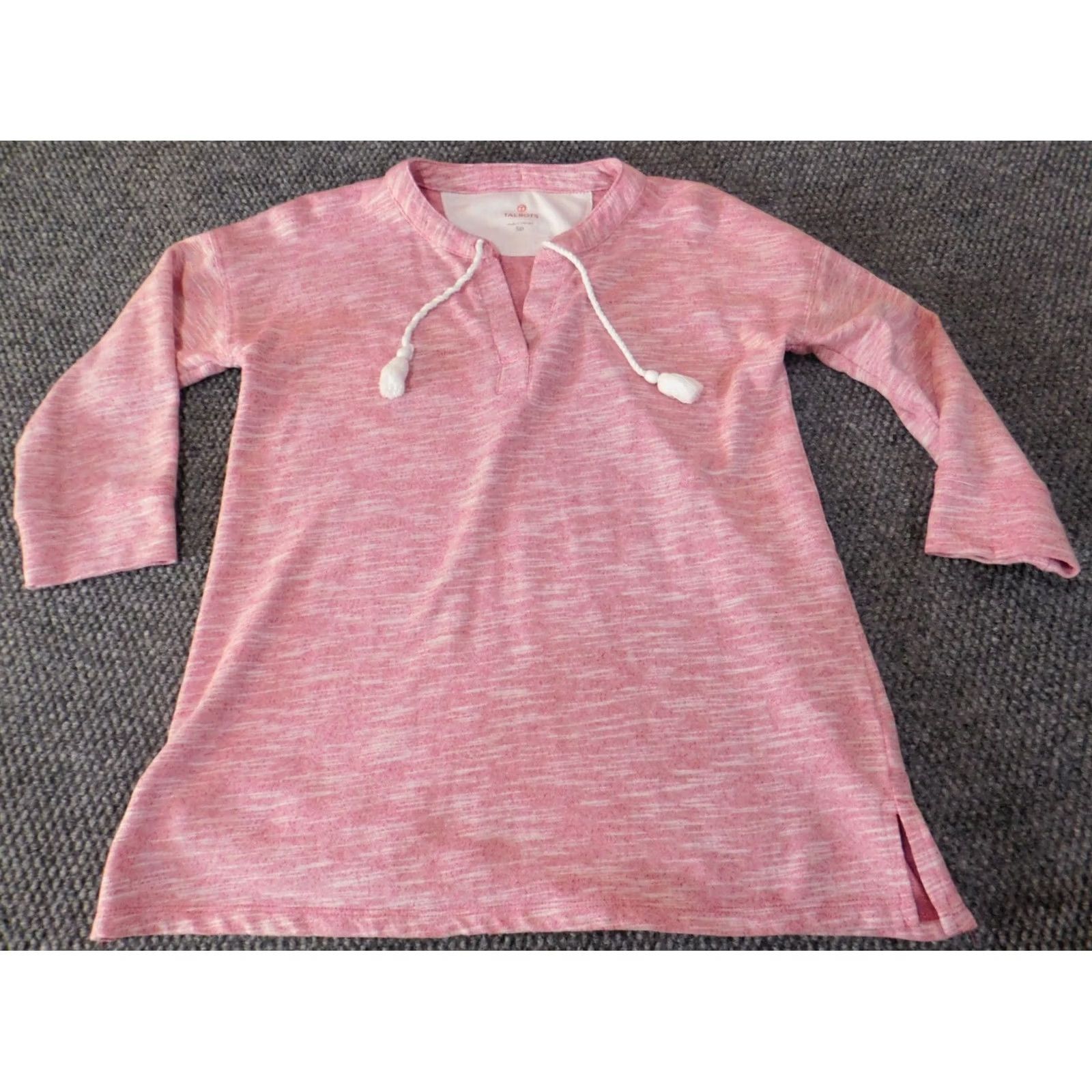 Talbots Talbots Womens Sweater Pullover PS Petite Pink Solid Round Neck Long Sleeve Casual Modern Knit Pullover Cotton Polyester Stretch Mens? Size S / US 4 / IT 40 - 2 Thumbnail