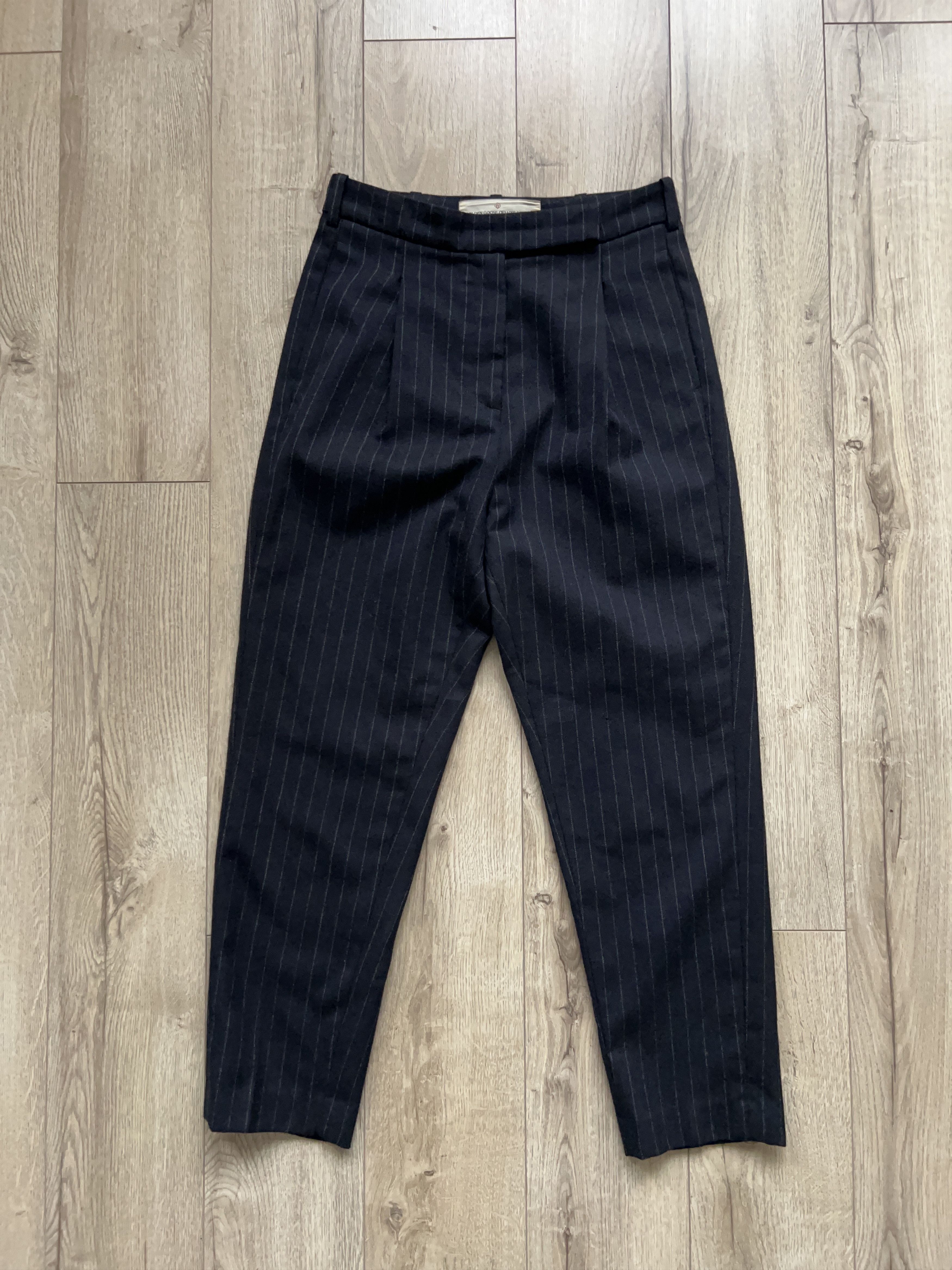 Designer × Golden Goose Womens Deluxe Brand Wool Striped Pants Trousers Size S Size 26" / US 2 / IT 38 - 1 Thumbnail