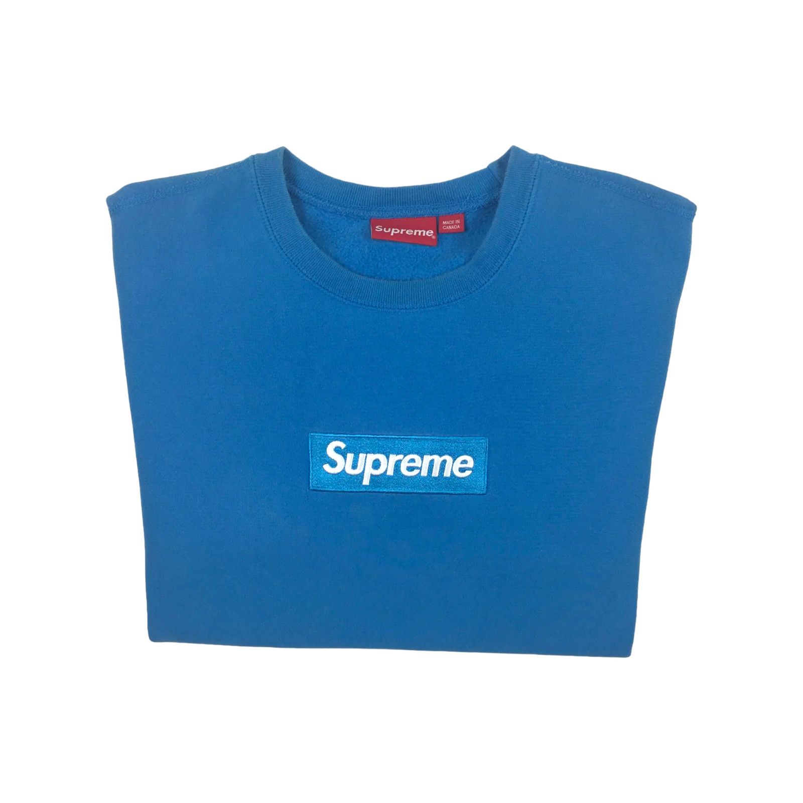 Supreme 2018 Supreme Royal Blue Box Logo Crewneck Size US M / EU 48-50 / 2 - 2 Thumbnail
