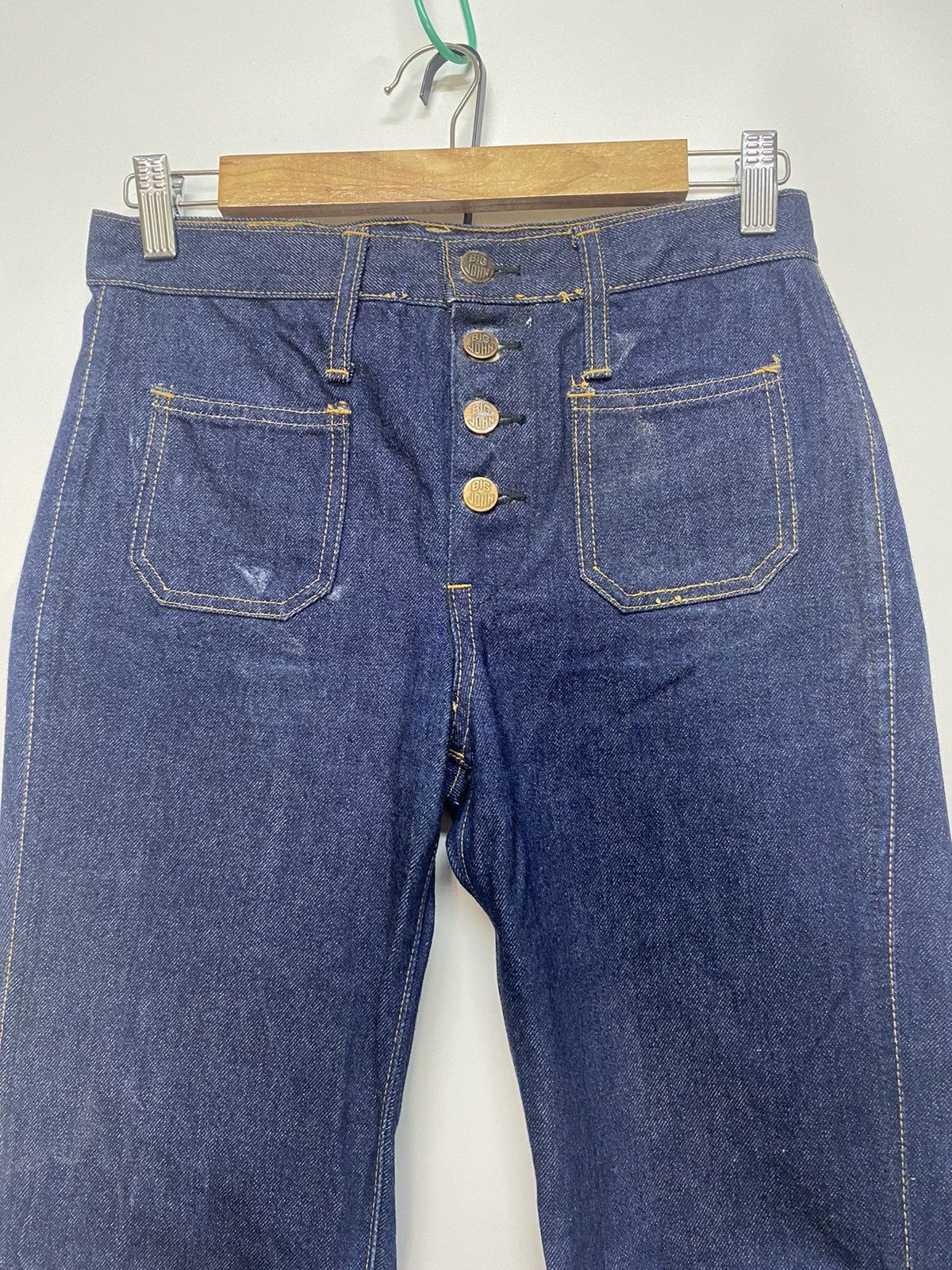 Big John × Japanese Brand Vintage Big John Denim Jeans Button Fly Flare Bootcut Pants Size 28" / US 6 / IT 42 - 5 Thumbnail