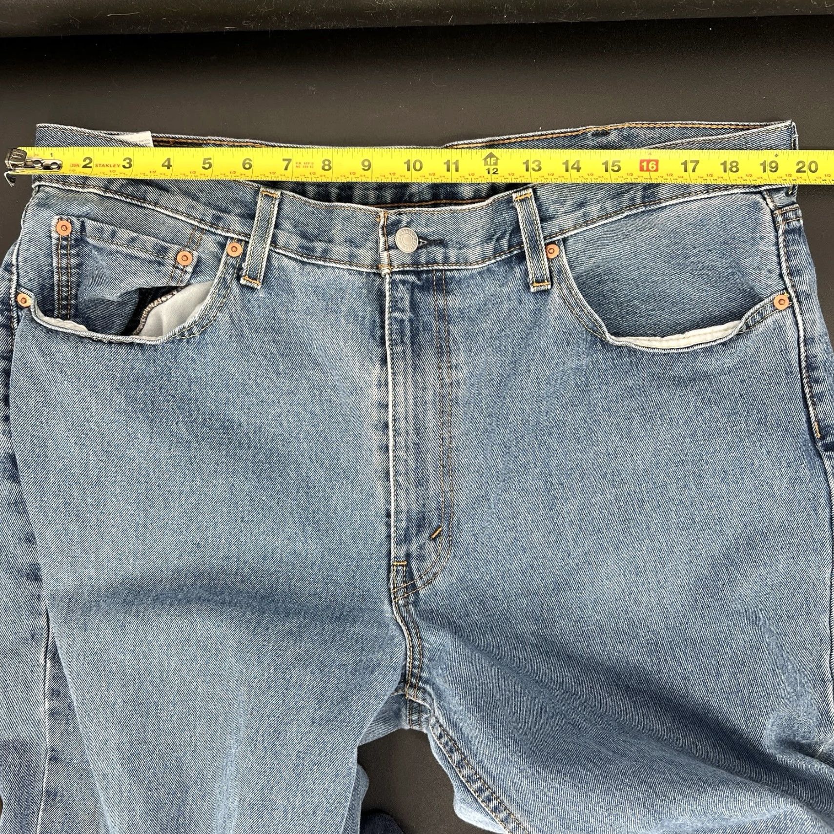 Levi's VINTAGE Levi's 550 Jeans Mens 40x30 Blue Light Wash Relaxed Fit Tapered 5-Pocket Denim Cotton Zip Closure Mens Size US 40 / EU 56 - 5 Thumbnail
