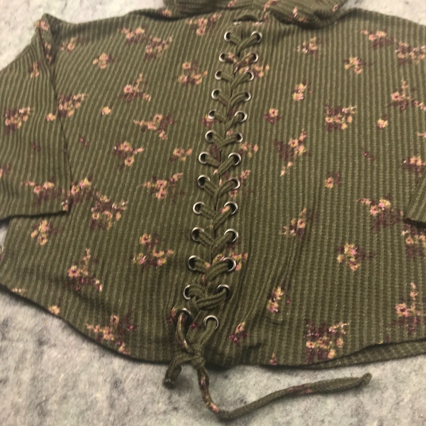 Vintage Maurices Womens Blouse Shirt Cowl Neck Lace-Up Back Floral 0 Pink Long Sleeve Plus Size Size XS / US 0-2 / IT 36-38 - 7 Thumbnail