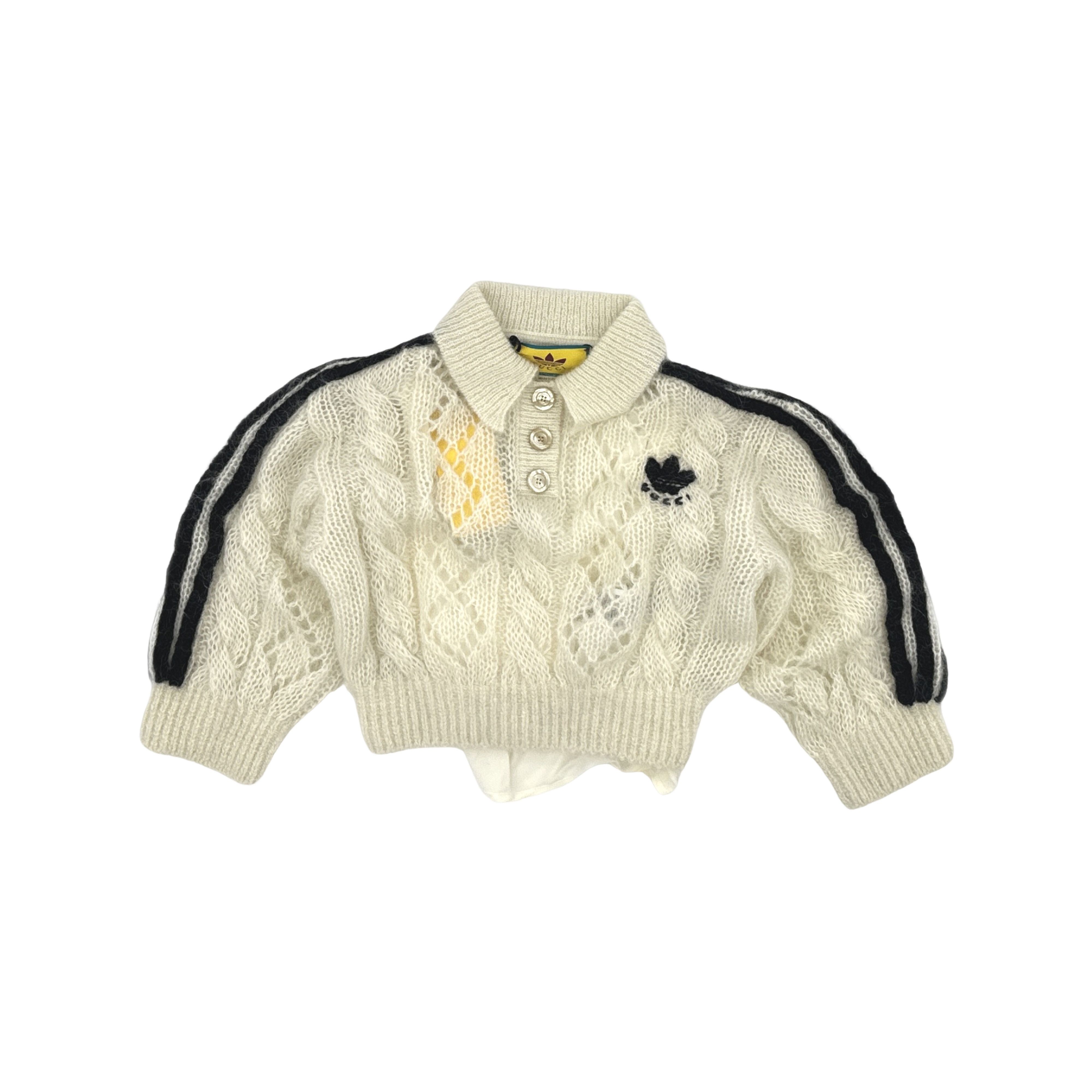 Gucci Gucci x Adidas Cable Knit Polo Sweater Size S Size S / US 4 / IT 40 - 1 Thumbnail