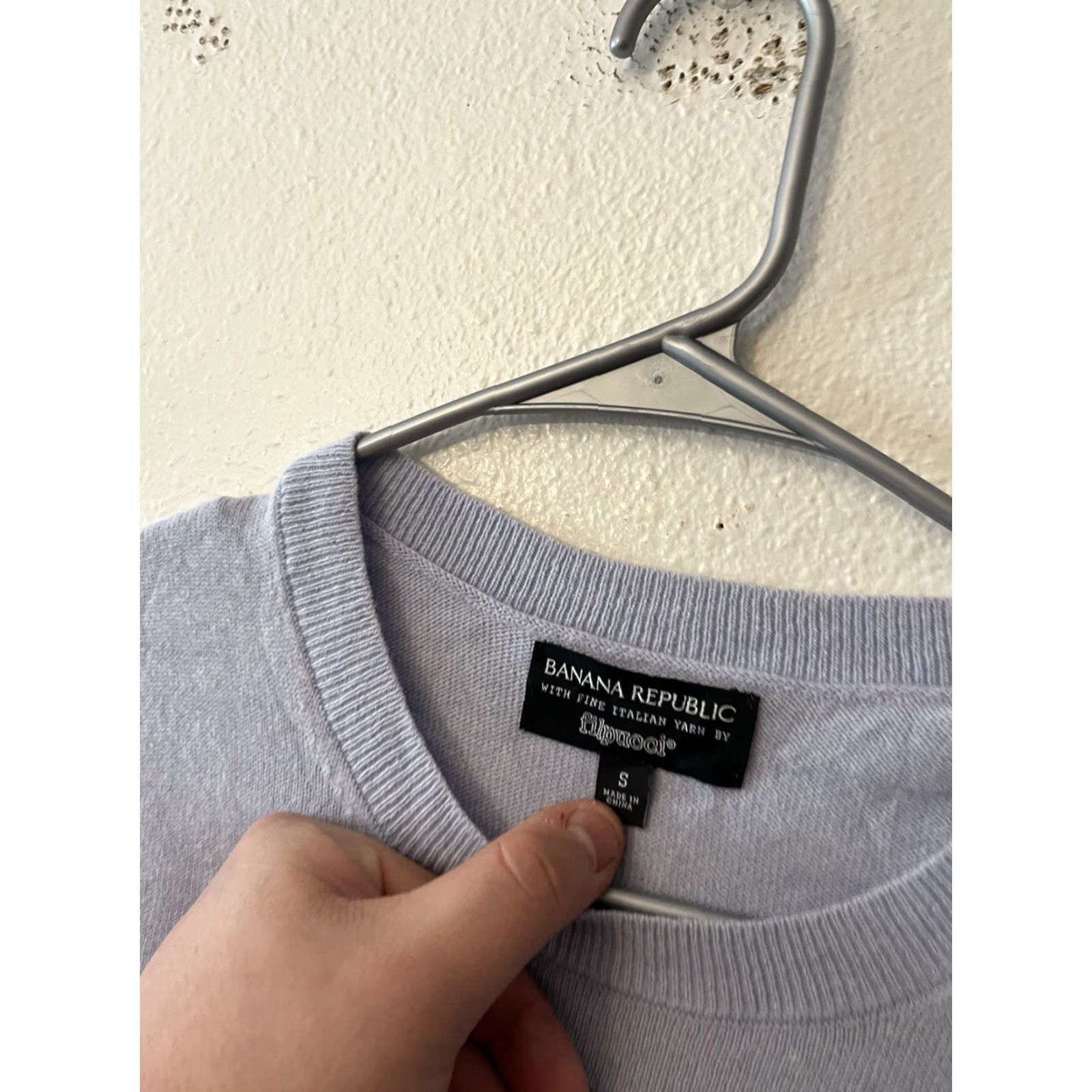 Banana Republic Banana Republic Sweater - Small Blue Wool Blend Pullover Women Long Sleeve Knit Shirt Size S / US 4 / IT 40 - 2 Thumbnail