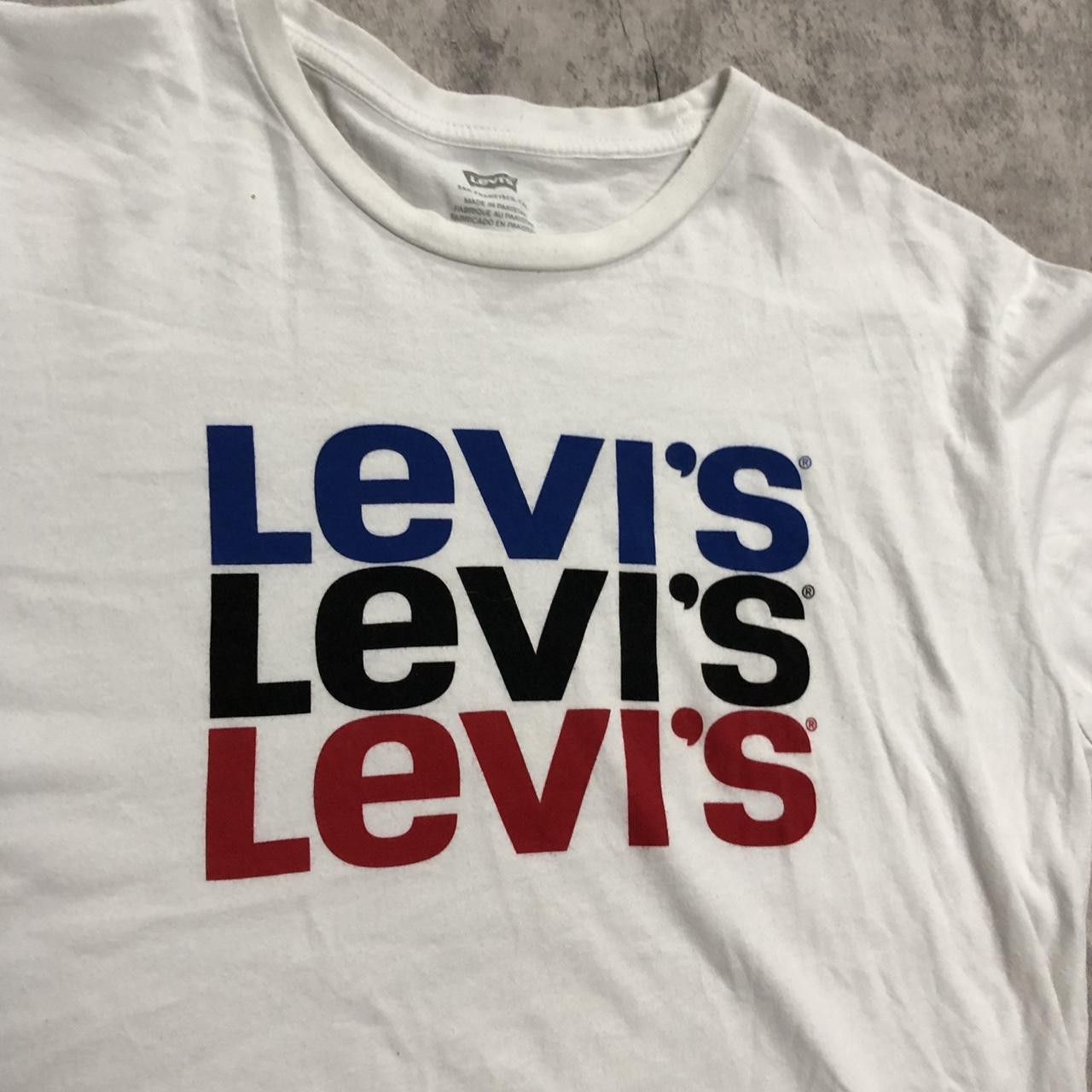 Levi's Levi's white cotton T-shirt ♻️Eco friendly Size US L / EU 52-54 / 3 - 2 Thumbnail