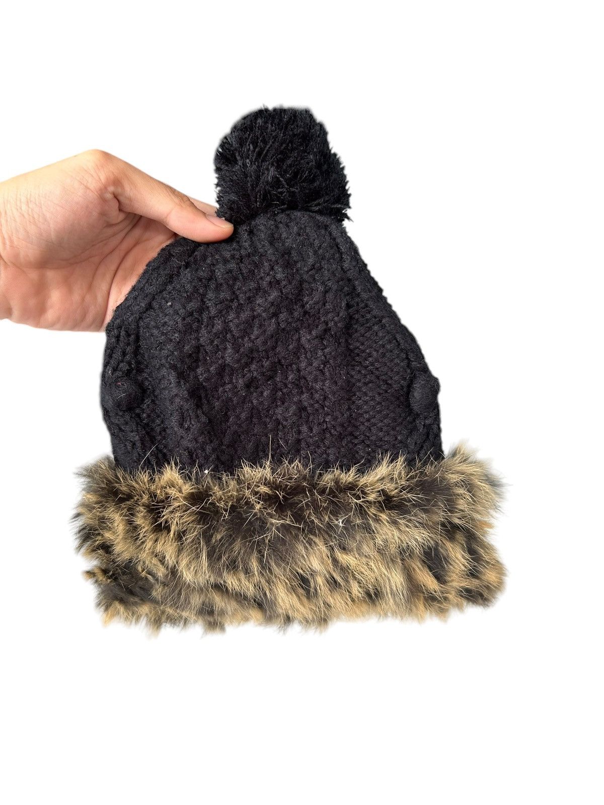 14th Addiction × If Six Was Nine × Le Grande Bleu (L.G.B.) Punk Bondage Style Knitt fur Beanie Hats ☠️☠️ Size ONE SIZE - 8 Thumbnail