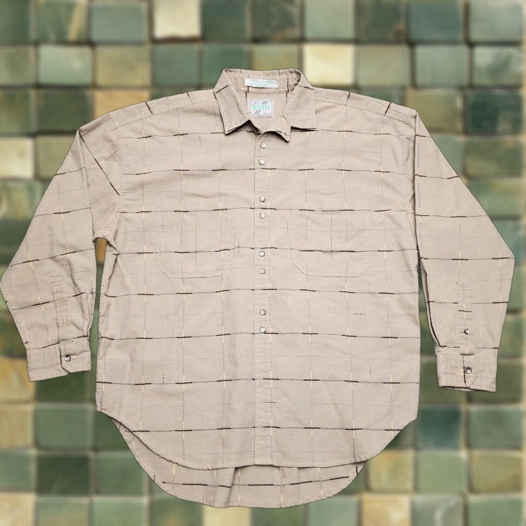 Doublet VTG Generra Shirt Men L Brown Plaid Long Sleeve Casual Button-Up 15.5 Vintage Mens Size US L / EU 52-54 / 3 - 1 Thumbnail