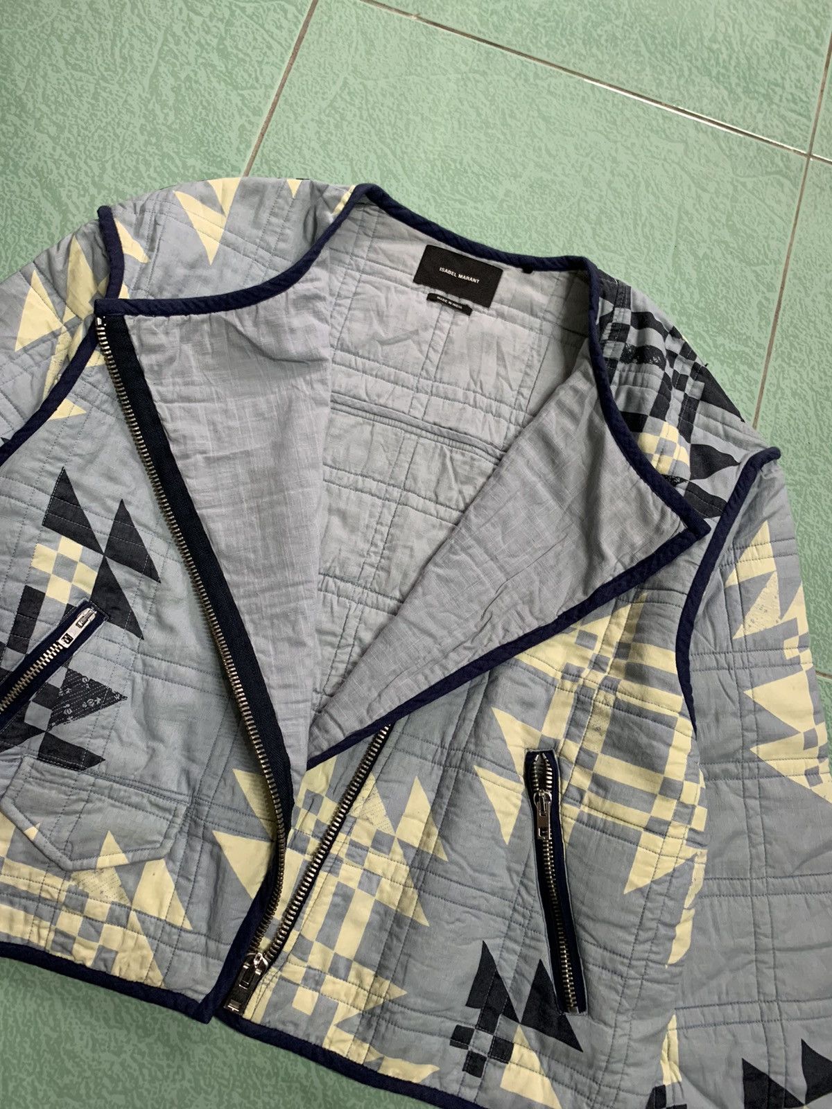 Isabel Marant ISABEL MARANT BLUE LAZEL ORIGAMI QUILTED JACKET Size M / US 6-8 / IT 42-44 - 4 Thumbnail