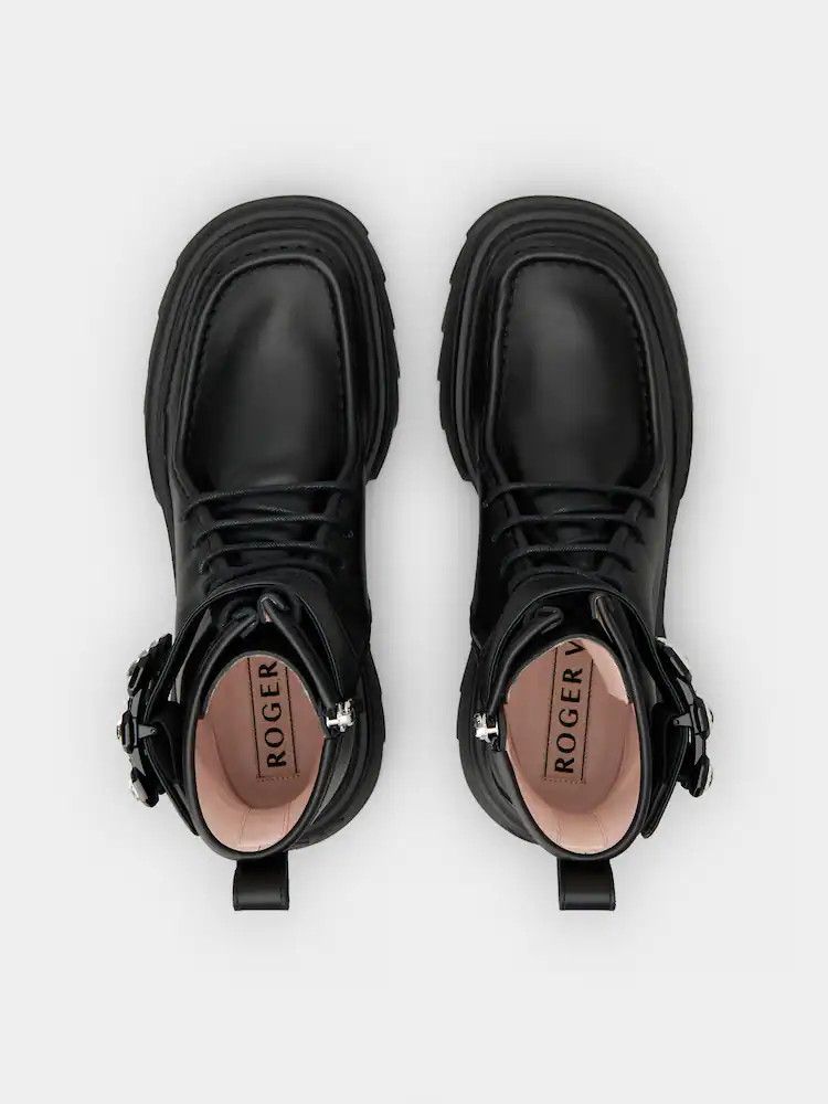 Roger Vivier o1s22i1n0824 Wallaviv Leather Ankle Boots in Black Size US 6 / IT 36 - 4 Thumbnail