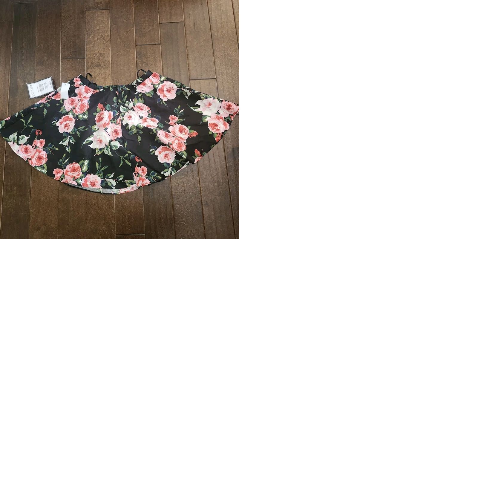 Vintage VINTAGE City Studio ROSE Black Rose Floral Party Skirt NWT - Size 13 Size 34" / US 12 / IT 48 - 10 Thumbnail