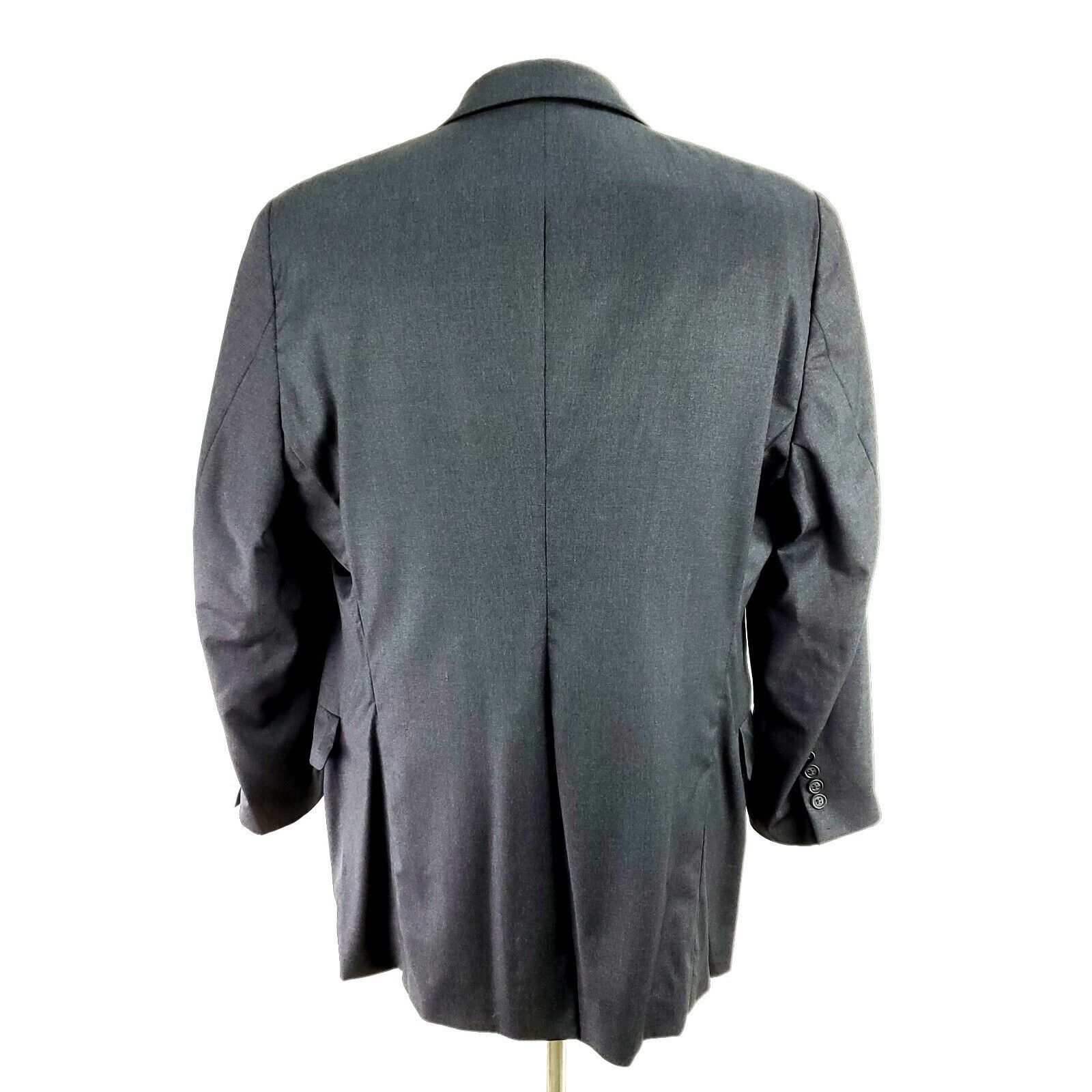 Hart Schaffner Marx Hart Schaffner Marx Gold Trumpeter 2 Button 40R Gray Wool Bl Size 40R - 5 Thumbnail