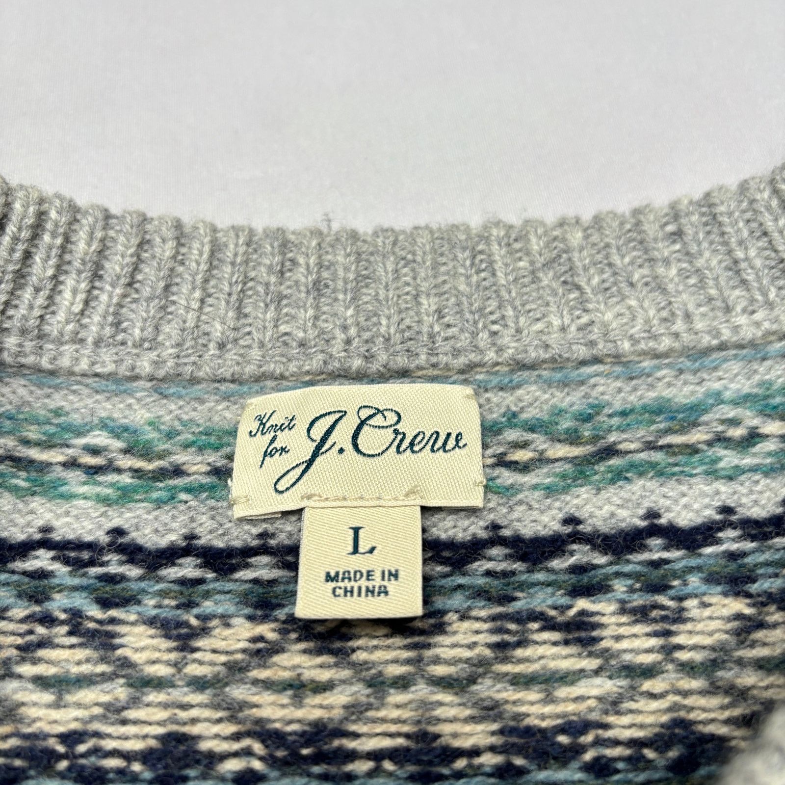 J.Crew J.Crew Lamb Merino Wool Blend Fair Isle Sweater Men's Large Size US L / EU 52-54 / 3 - 4 Thumbnail