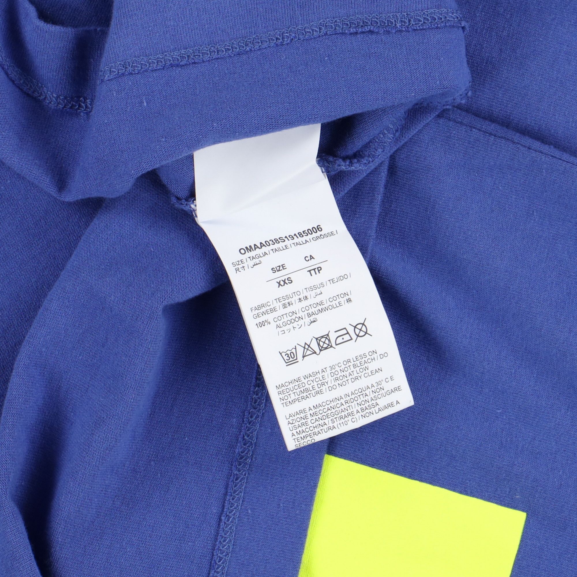 Off-White Blue and Yellow Split Arrows Oversized T-Shirt Size XXS / US 00 / IT 34 - 8 Thumbnail
