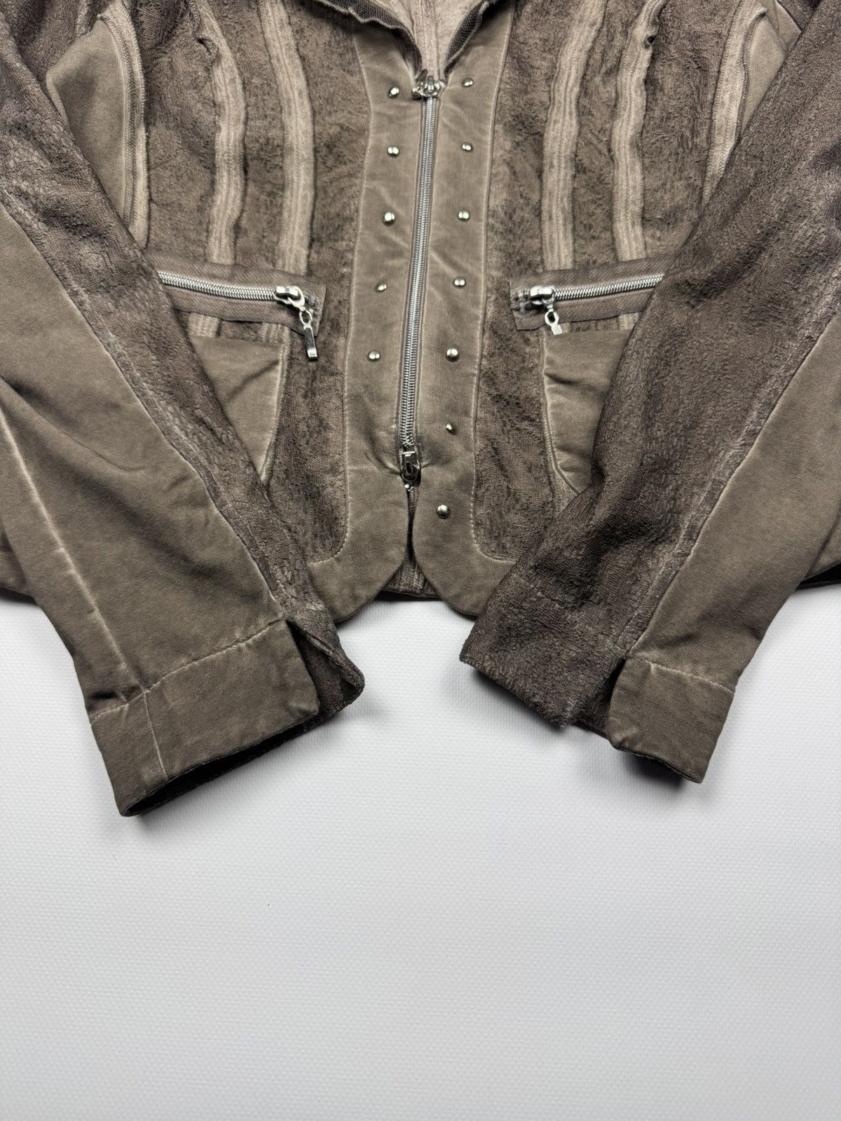 If Six Was Nine Vintage Number Nine Style Opium Avant-Garde Y2k Zip Blose Size M / US 6-8 / IT 42-44 - 4 Thumbnail