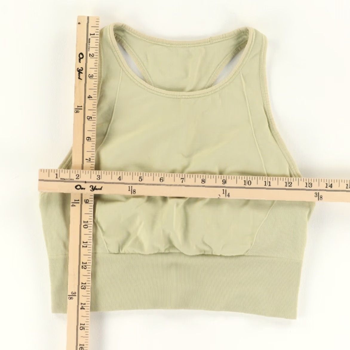 Lululemon VINTAGE Lululemon Ebb to Train Bra Green Women's 6 Shirt Size ONE SIZE - 3 Thumbnail