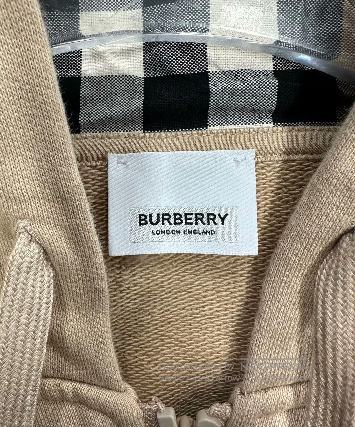 Burberry Burberry Khaki letter logo zipper hooded sweatshirt| Size US XL / EU 56 / 4 - 3 Thumbnail