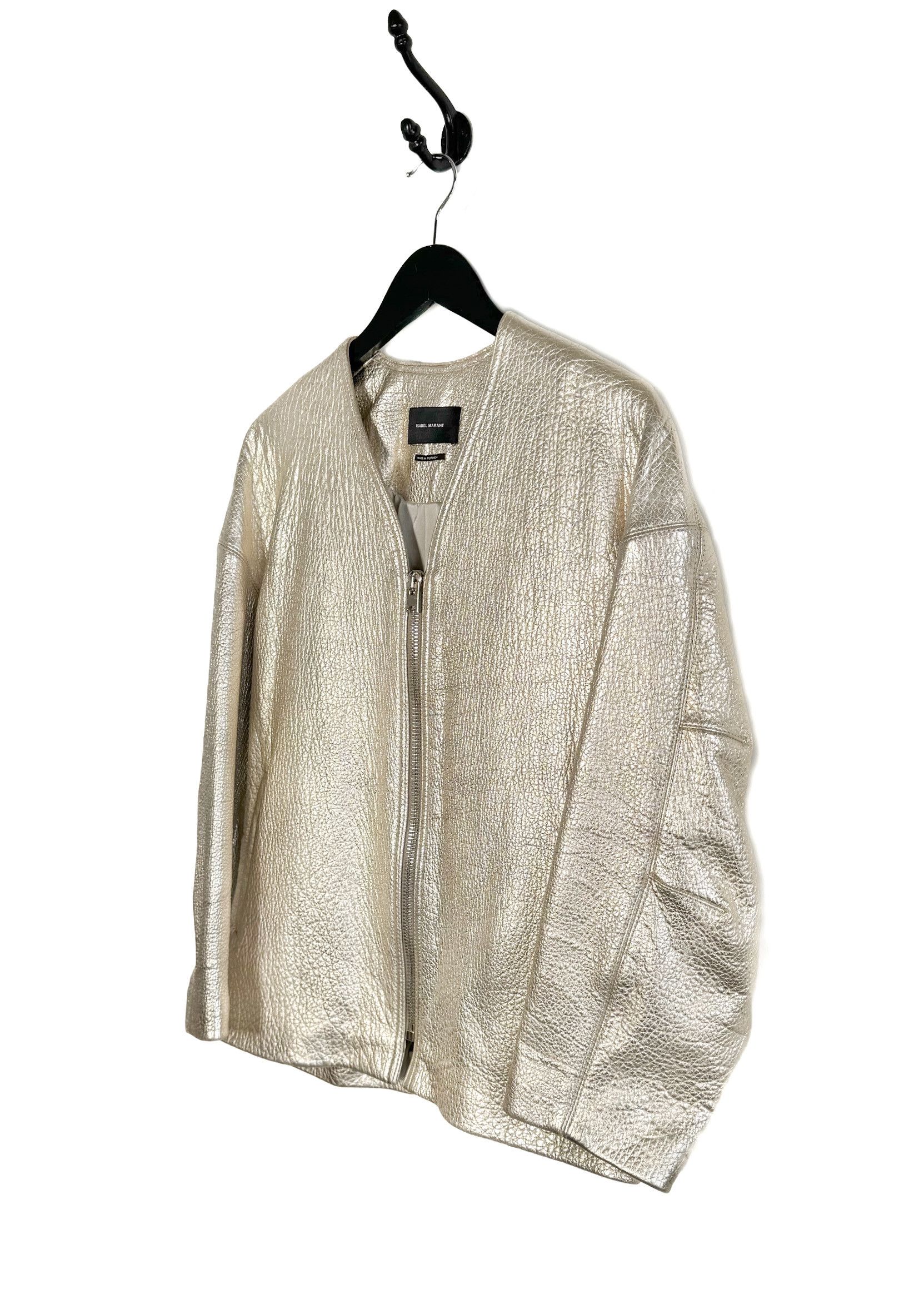 Isabel Marant Isabel Marant Camelia Metallic Gold Bomber Jacket Size M / US 6-8 / IT 42-44 - 2 Thumbnail