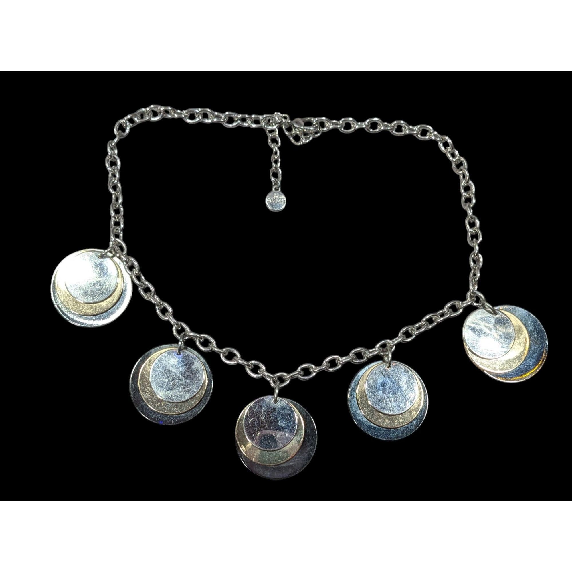 Alfani Alfani Elegant Modern Metallic Stacked Medallion Charm Neckl Size ONE SIZE - 1 Thumbnail