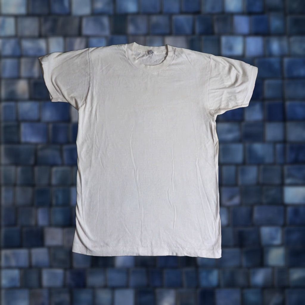 Vintage VINTAGE BVD T-Shirt Mens M White 70s Cotton Crew Neck Short Sleeve USA Made Blank Tee Size US M / EU 48-50 / 2 - 1 Thumbnail