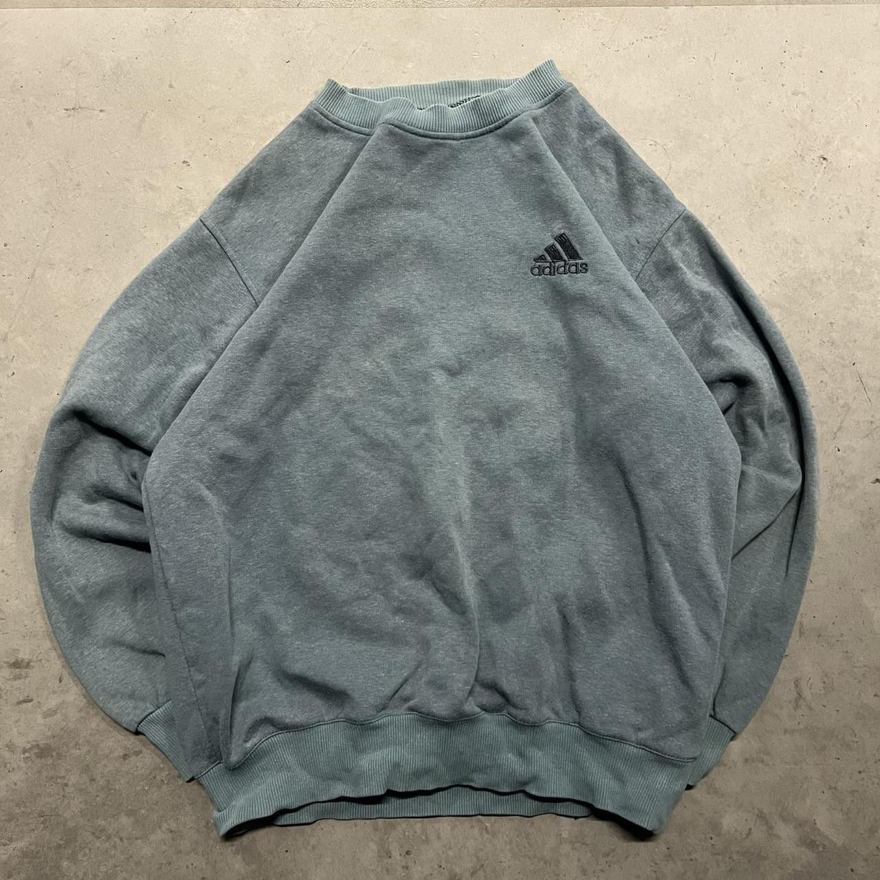 Adidas Crazy Vintage Y2K/2000s Teal blue Adidas Essential Sweatshirt! Size US M / EU 48-50 / 2 - 1 Thumbnail