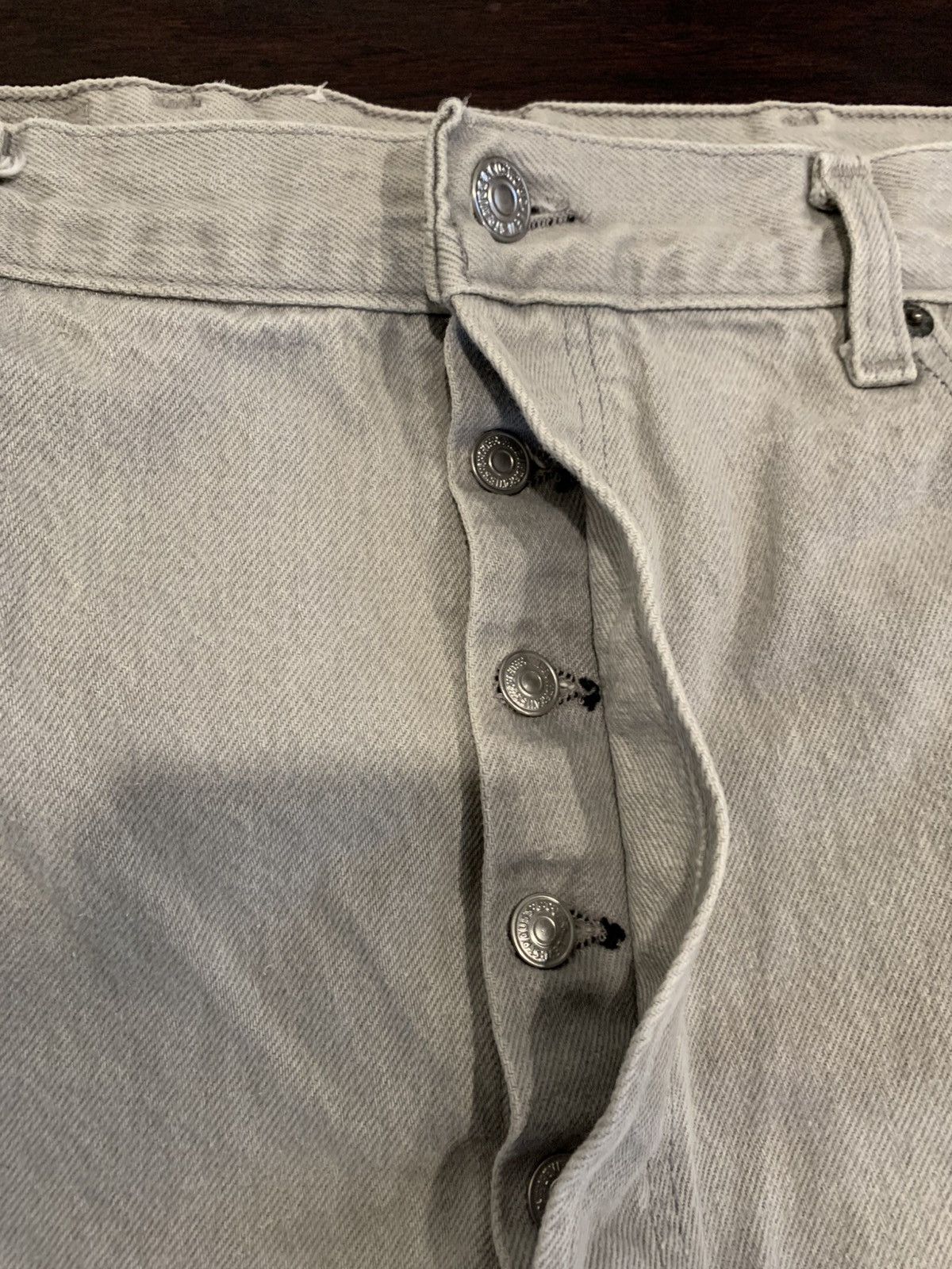 Levi's Vintage Clothing 90s Levis 501 faded grey denim Size US 38 / EU 54 - 5 Thumbnail