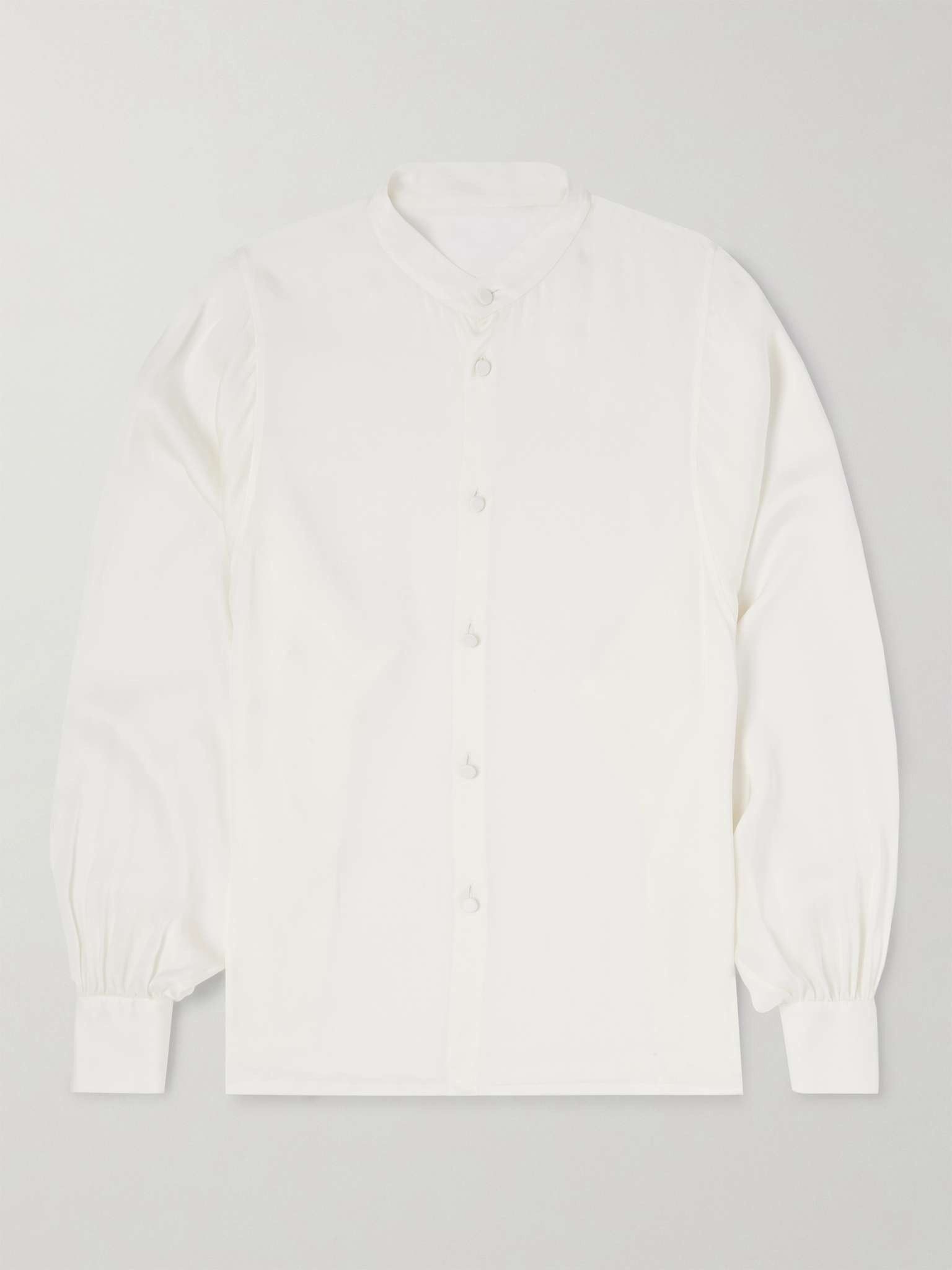 Saint Laurent Paris o1b1hav110525 726969 Shirt In Silk in White Size XXS / US 00 / IT 34 - 1 Thumbnail