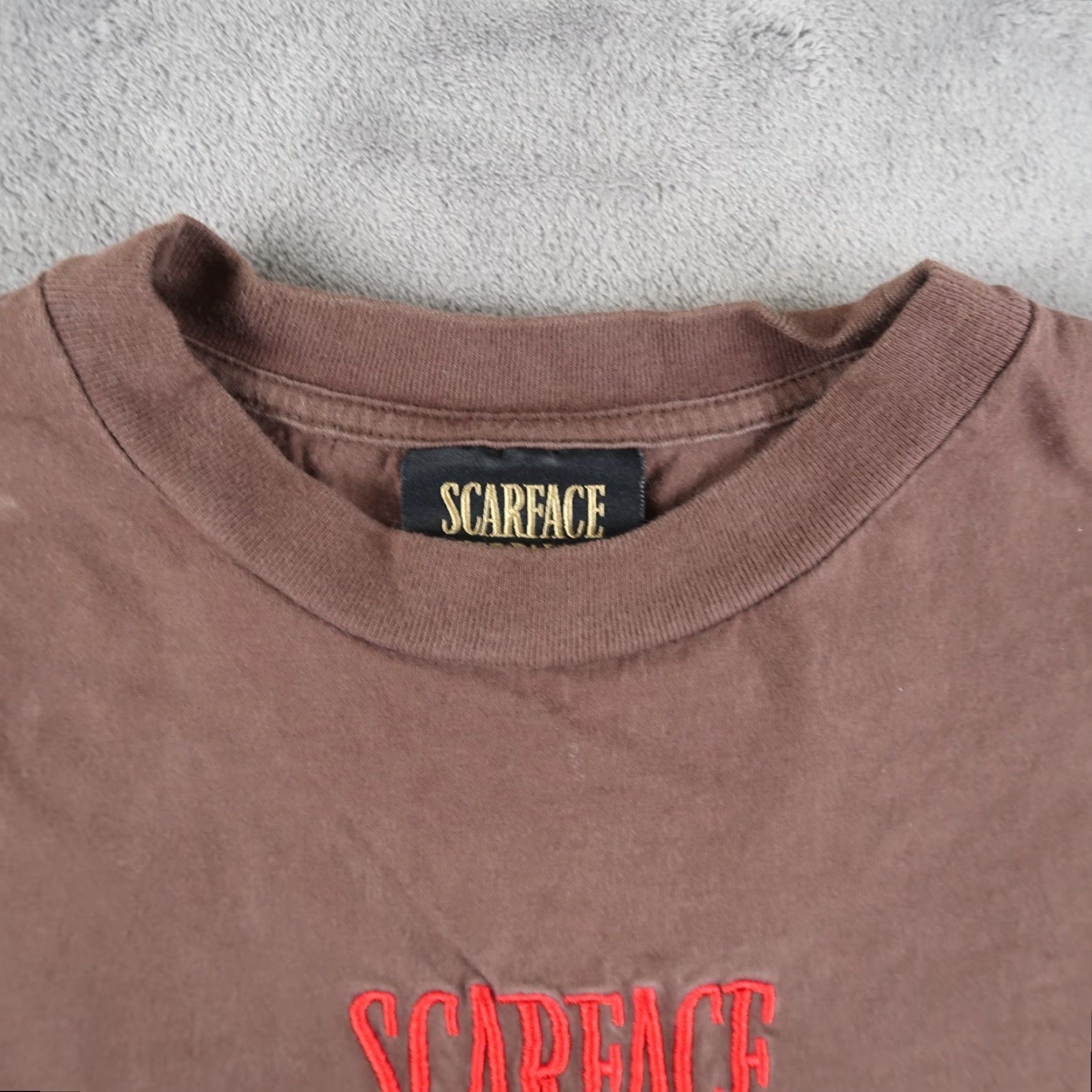 Palace Scarface T-Shirt Mens Shirt S Brown Graphic Print Scarface Tony Montana Movie Vintage No Size US S / EU 44-46 / 1 - 5 Thumbnail